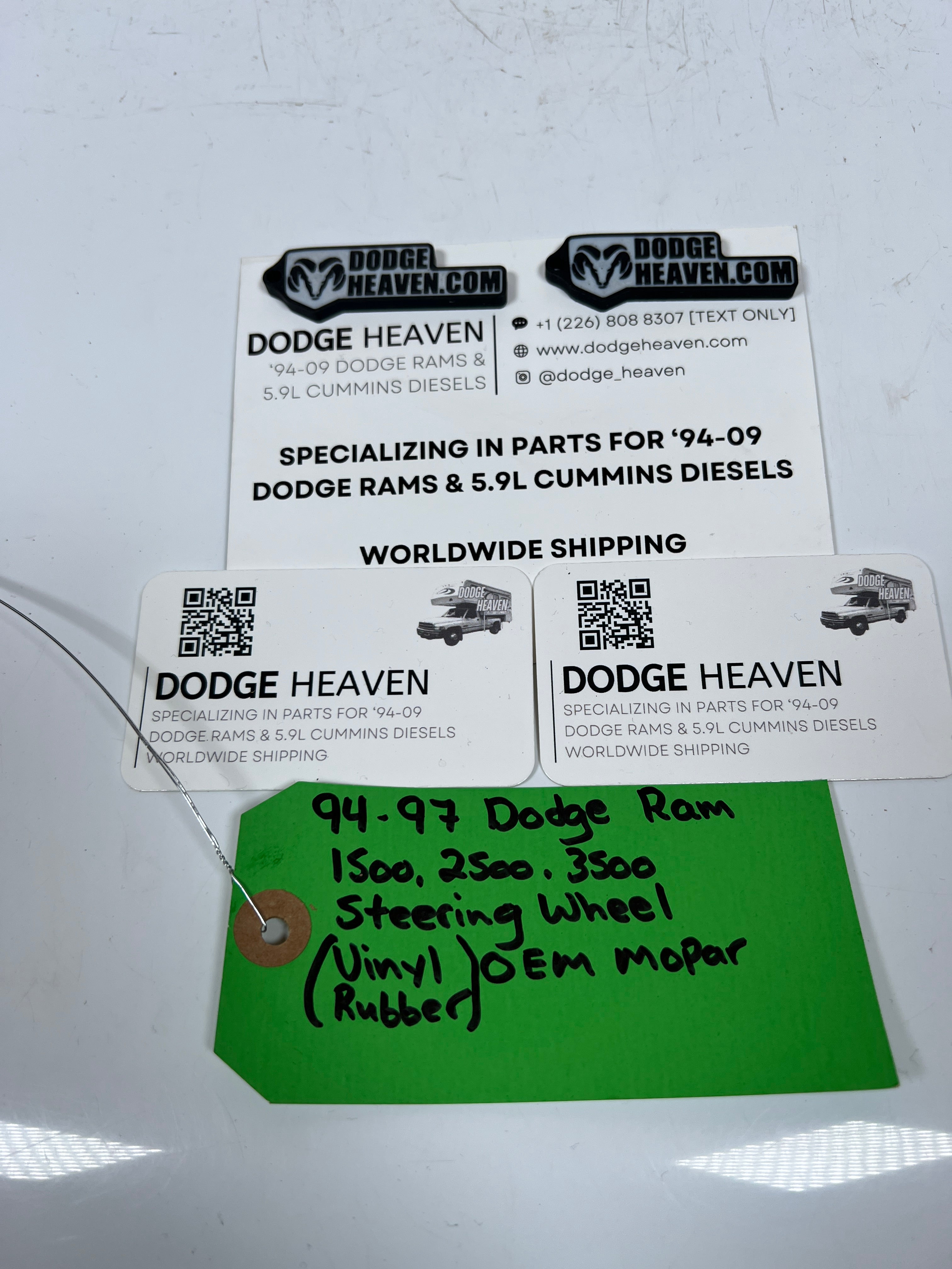 1994-1997 Dodge Ram 1500 2500 3500 Steering Wheel Vinyl Rubber