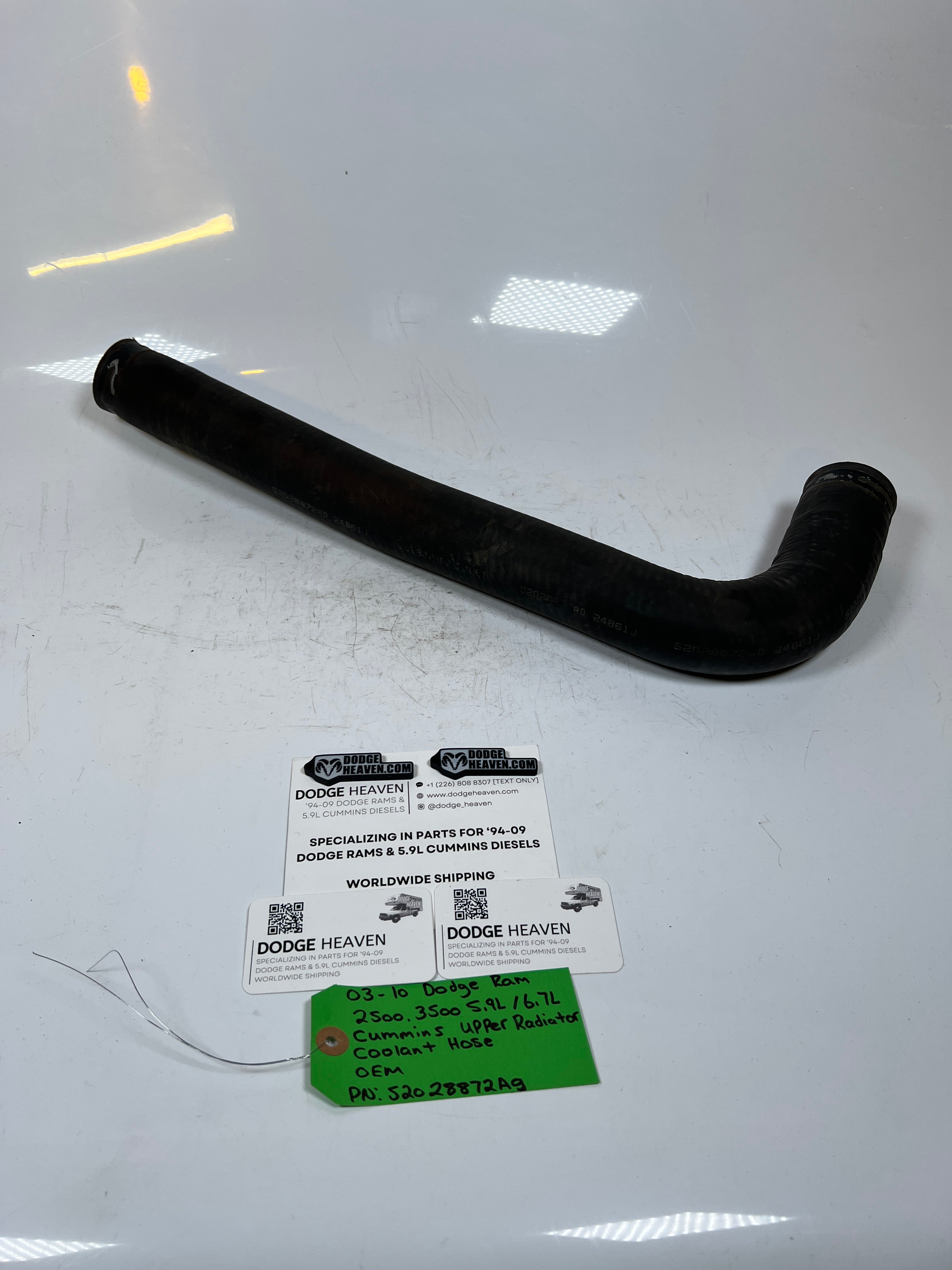 2003-2010 Dodge Ram 5.9L / 6.7L Cummins Upper Radiator Coolant Hose