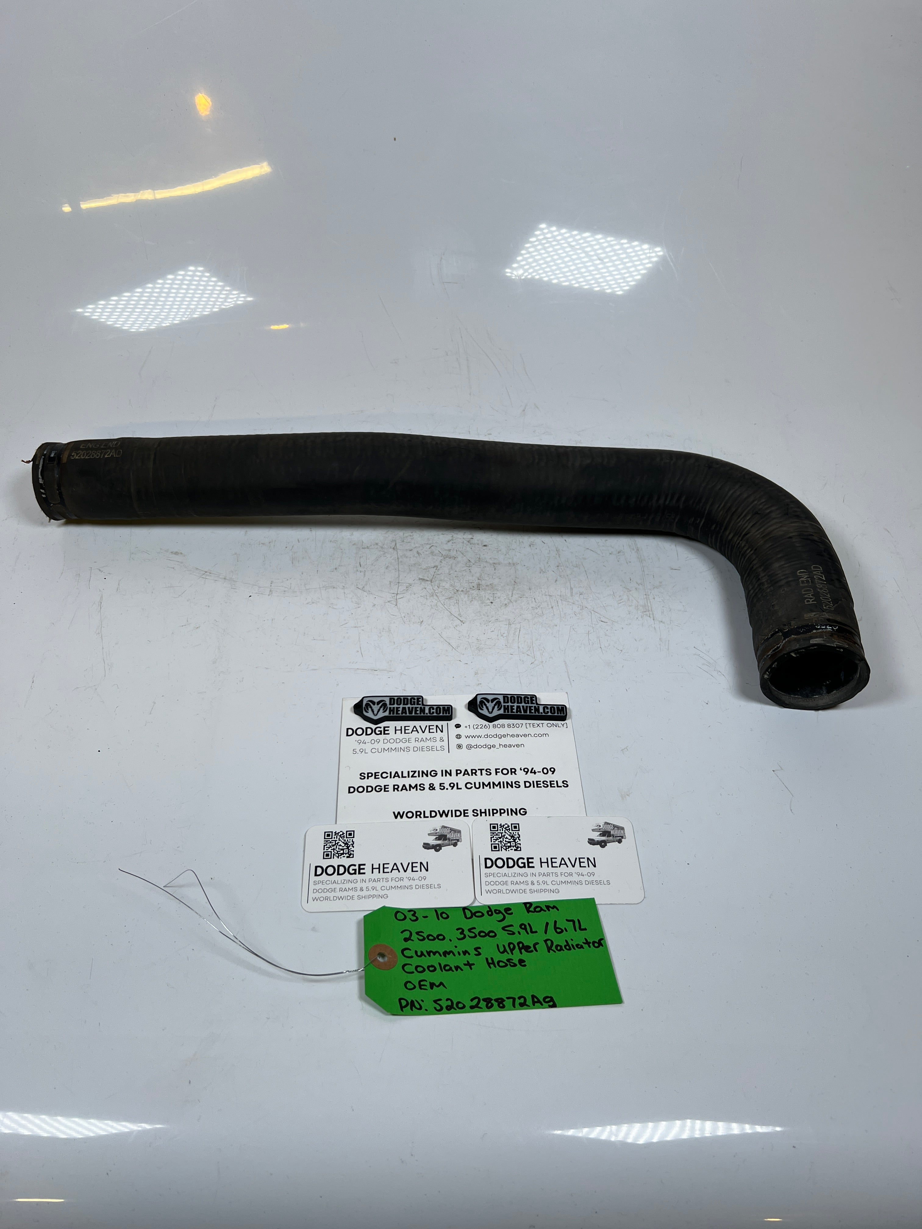2003-2010 Dodge Ram 5.9L / 6.7L Cummins Upper Radiator Coolant Hose