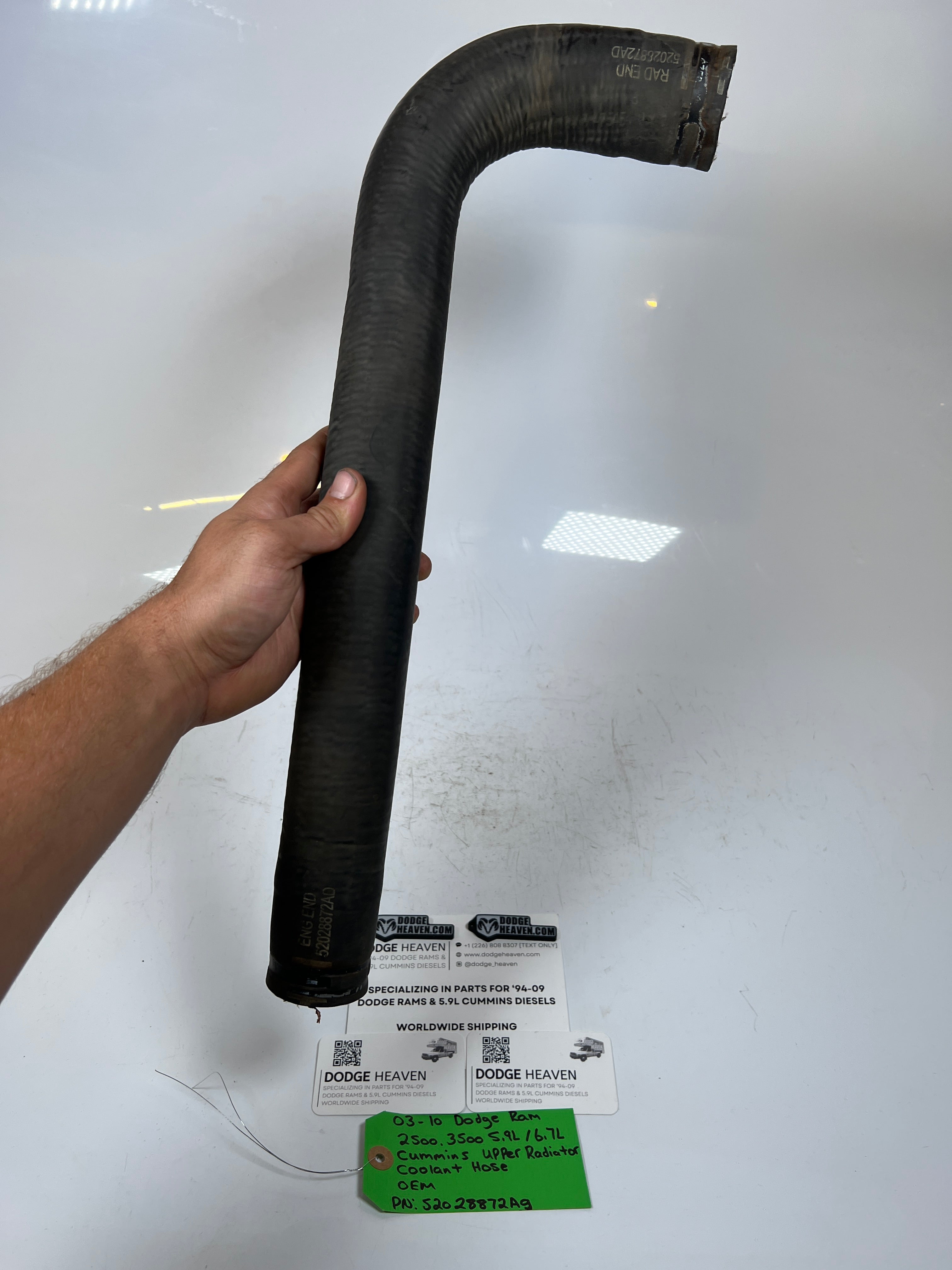 2003-2010 Dodge Ram 5.9L / 6.7L Cummins Upper Radiator Coolant Hose