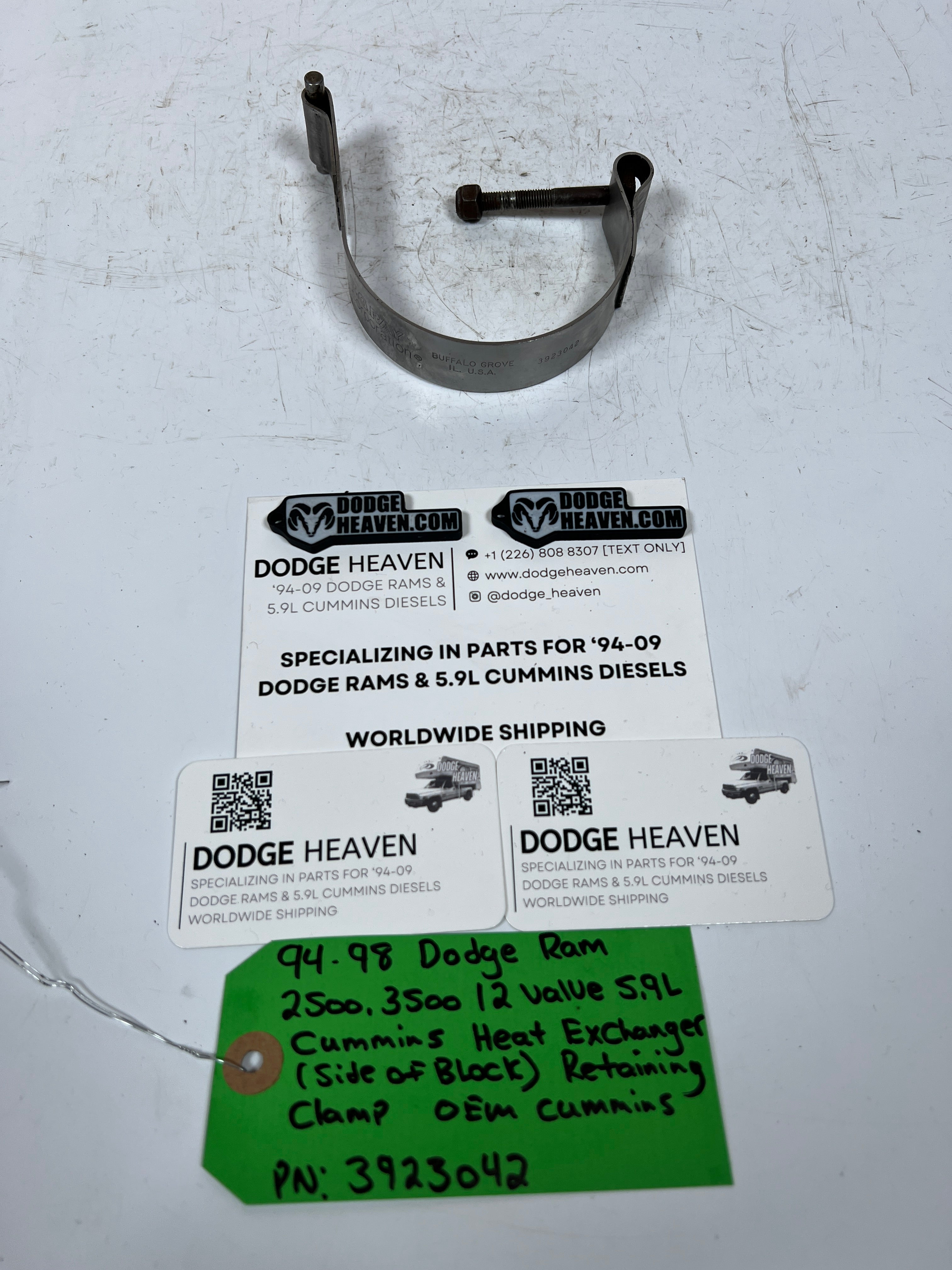 1994-1998 Dodge Ram 12 Valve 5.9L Cummins Heat Exchanger Retaining Clamp