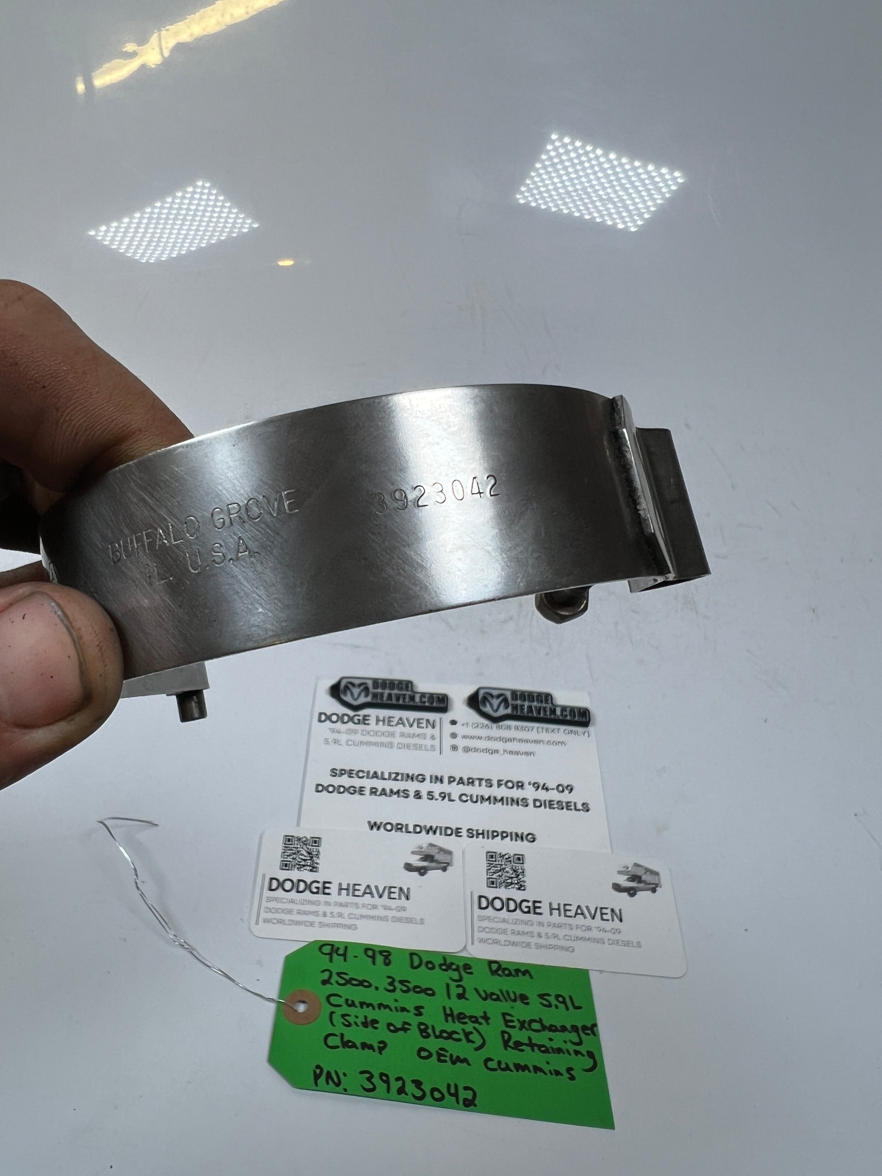 1994-1998 Dodge Ram 12 Valve 5.9L Cummins Heat Exchanger Retaining Clamp
