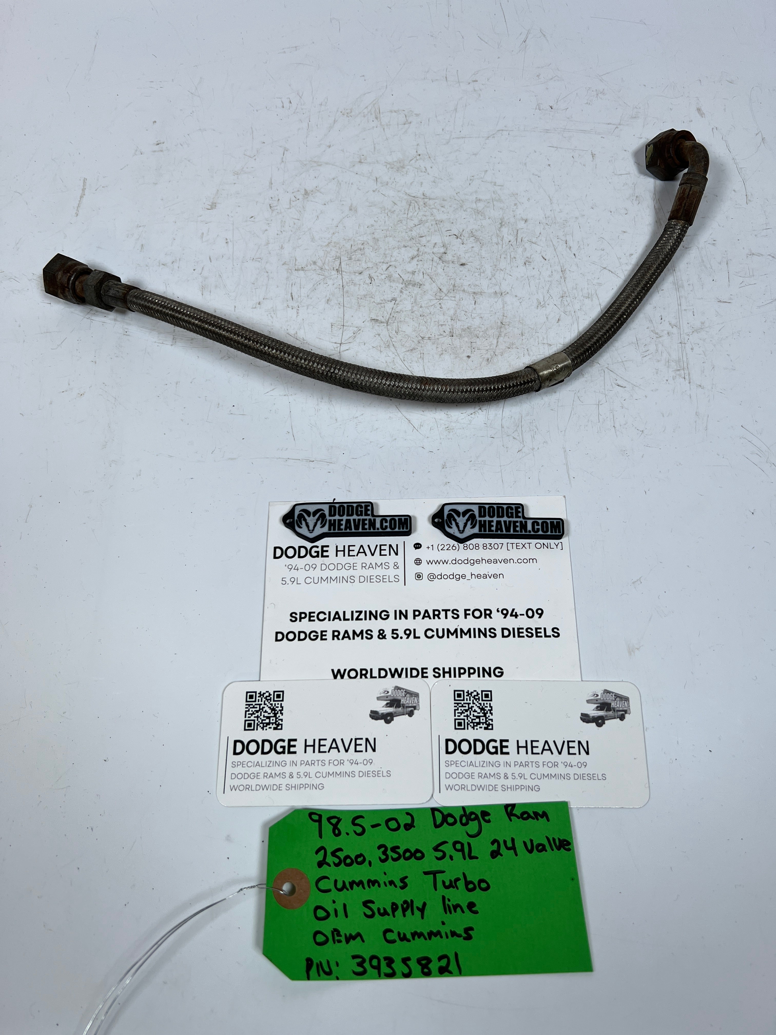 1998.5-2002 Dodge Ram 2500 3500 24V 5.9L Cummins Turbo Oil Feed Line