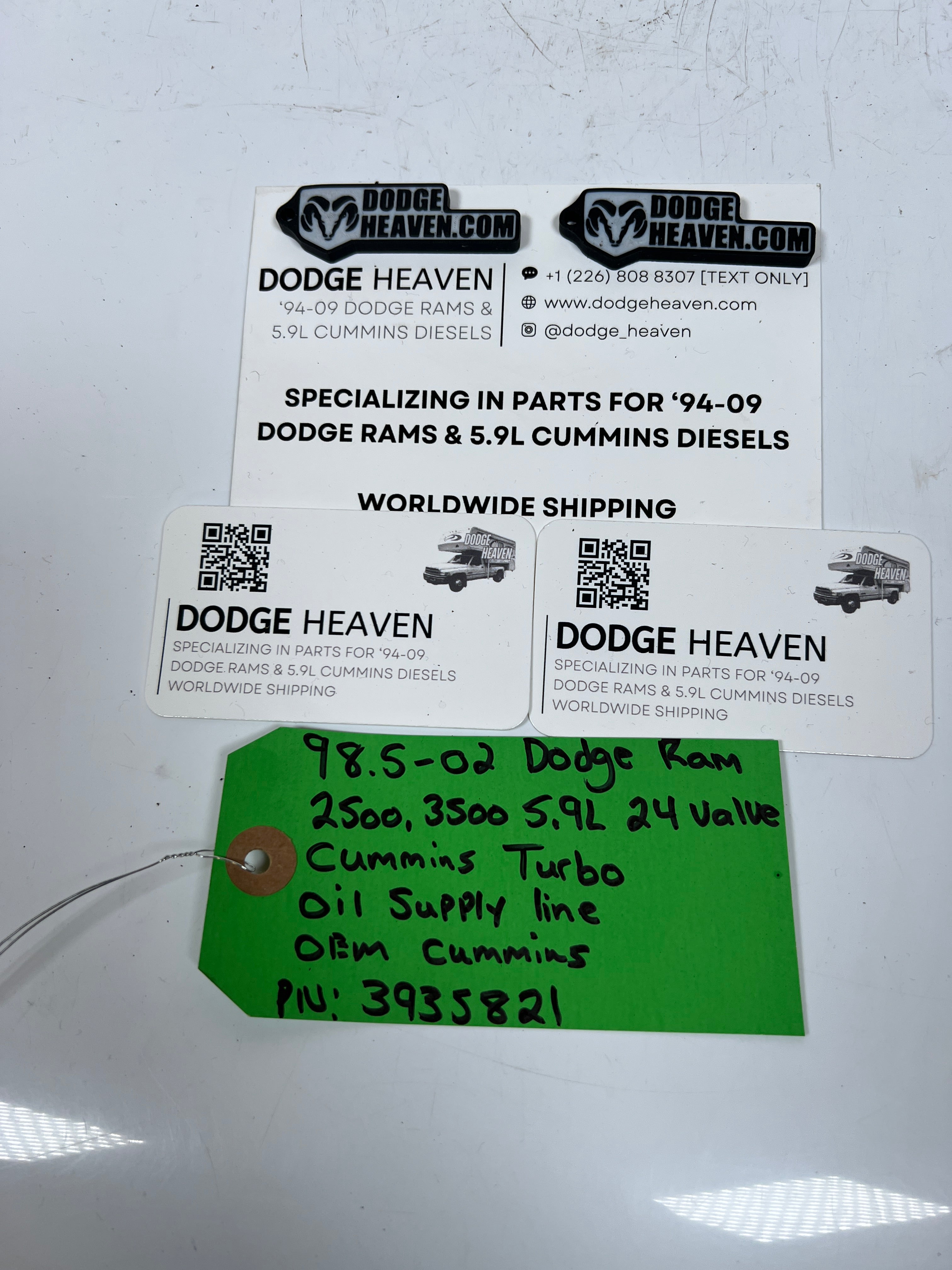 1998.5-2002 Dodge Ram 2500 3500 24V 5.9L Cummins Turbo Oil Feed Line