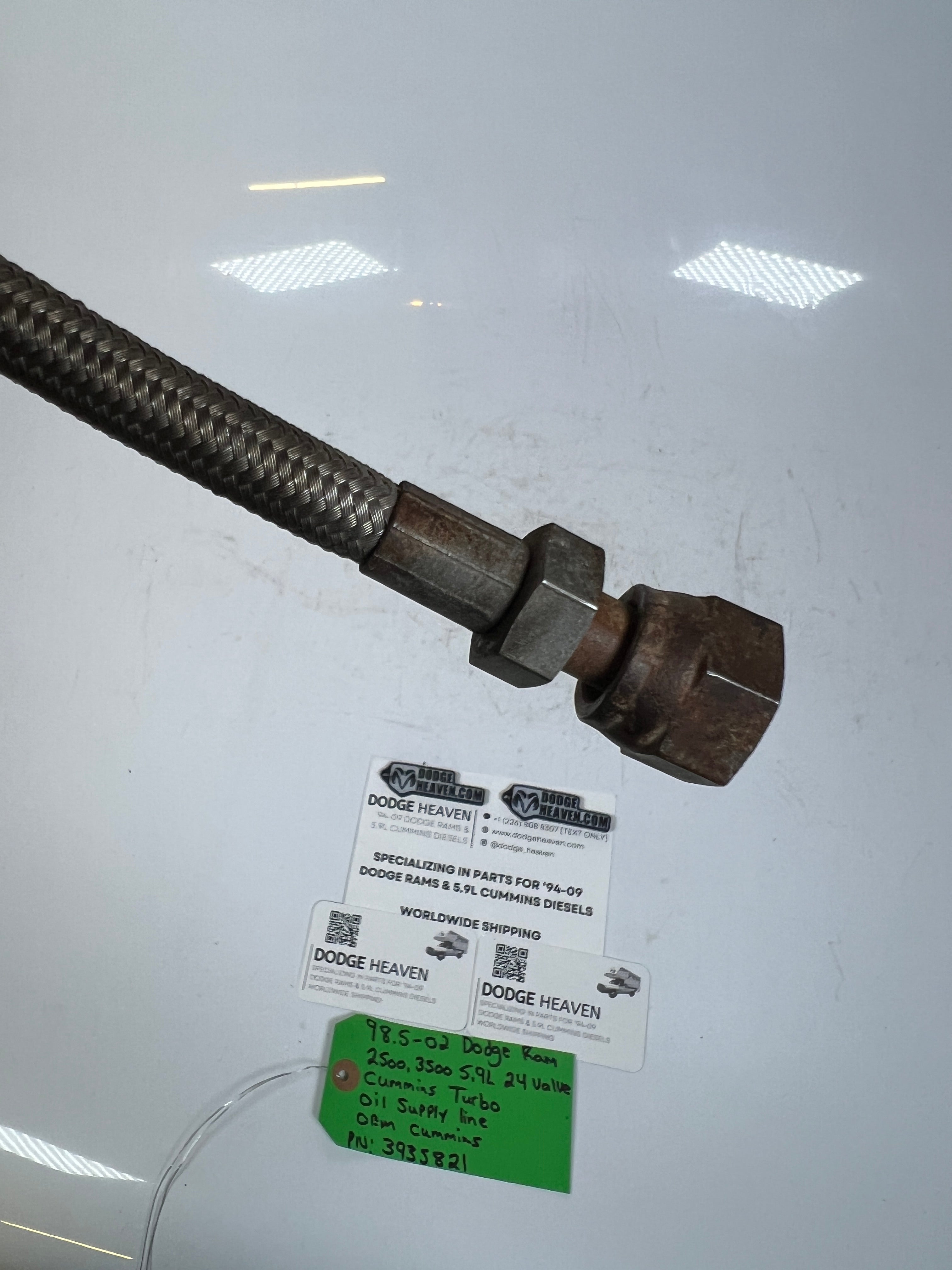 1998.5-2002 Dodge Ram 2500 3500 24V 5.9L Cummins Turbo Oil Feed Line