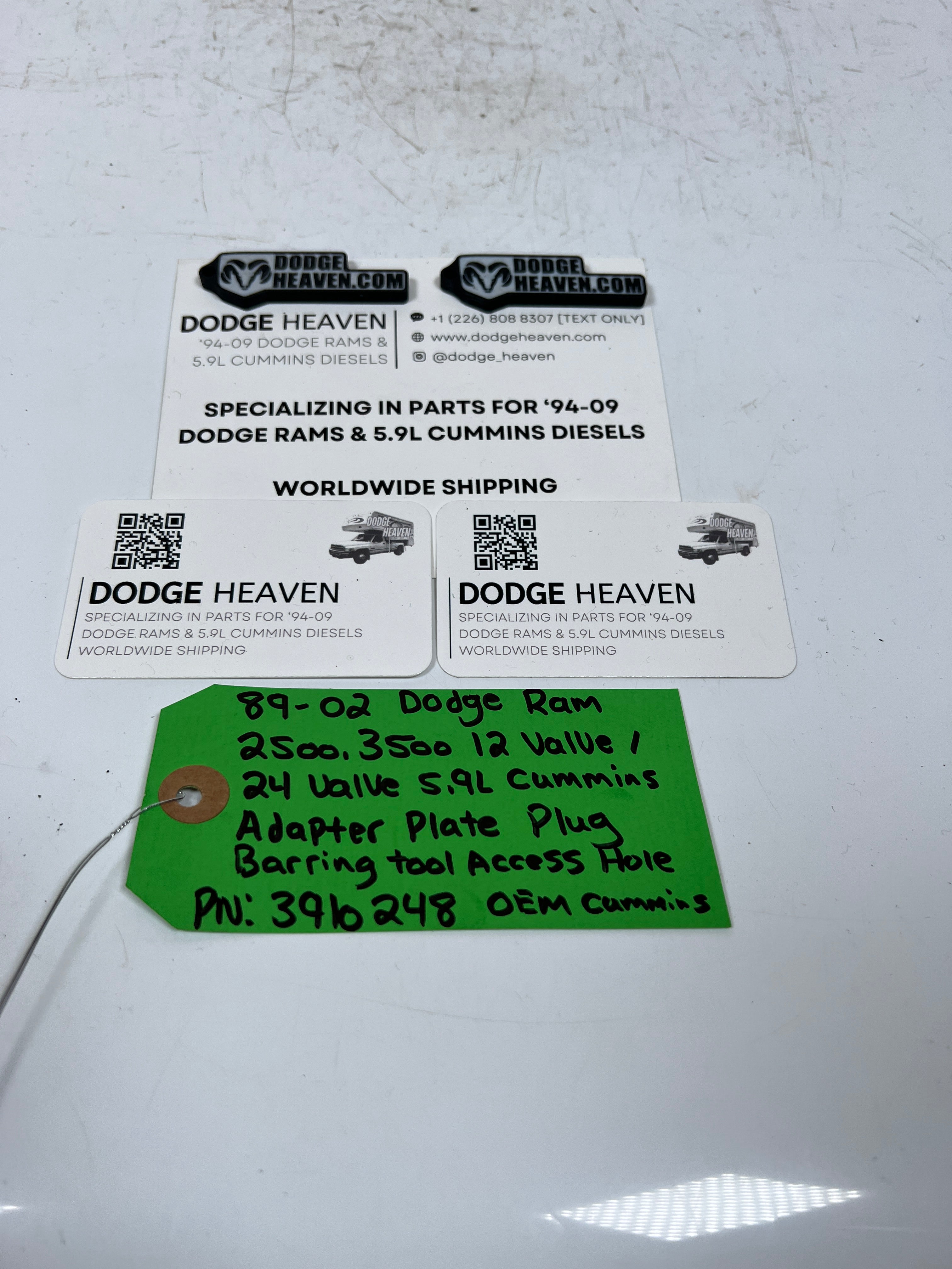 1989-2002 Dodge Ram 12V & 24V 5.9L Cummins Aadapter Plate Plug