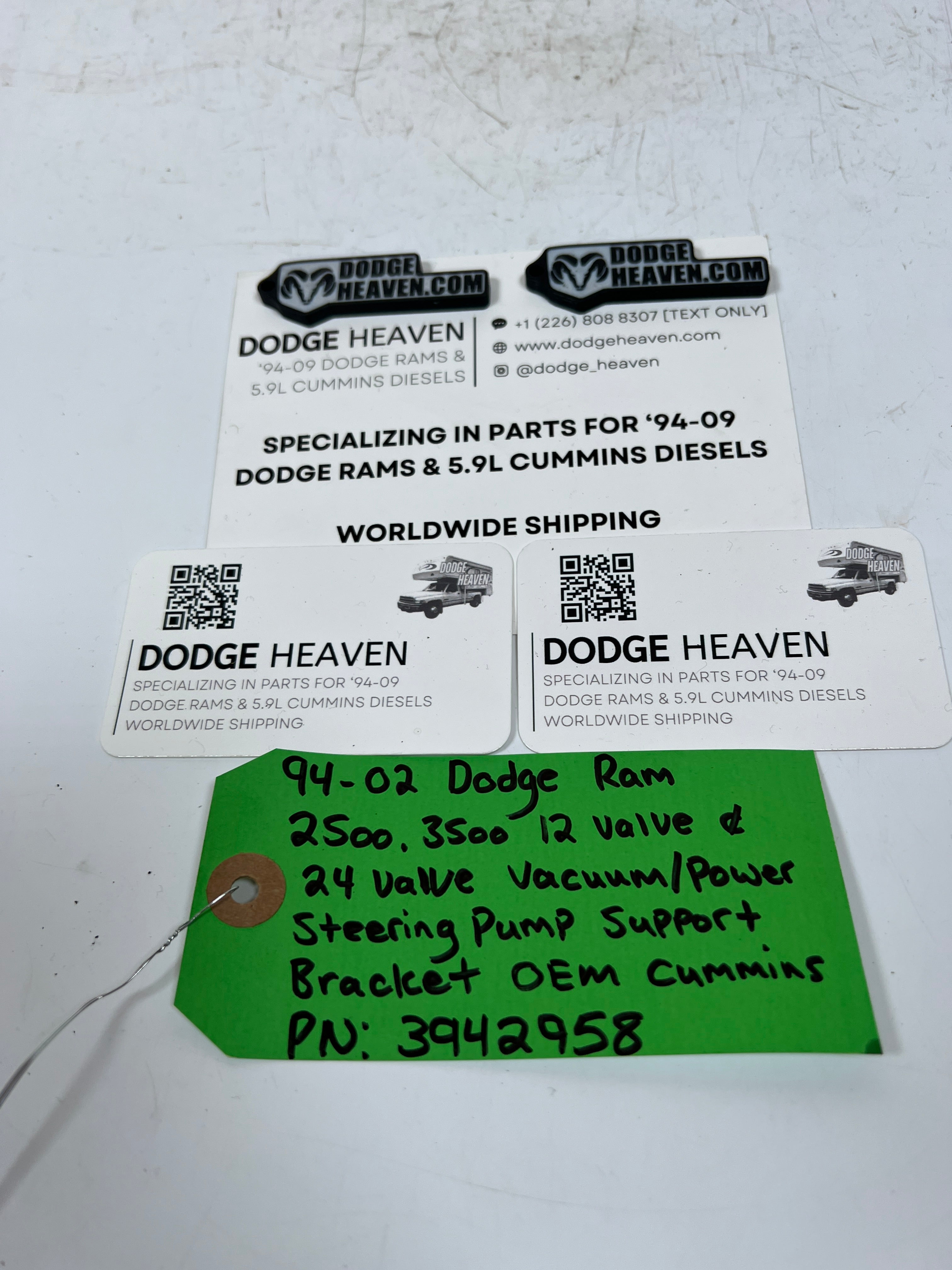 1994-2002 Dodge Ram 5.9L Cummins Vacuum Power Steering Pump Support Bracket