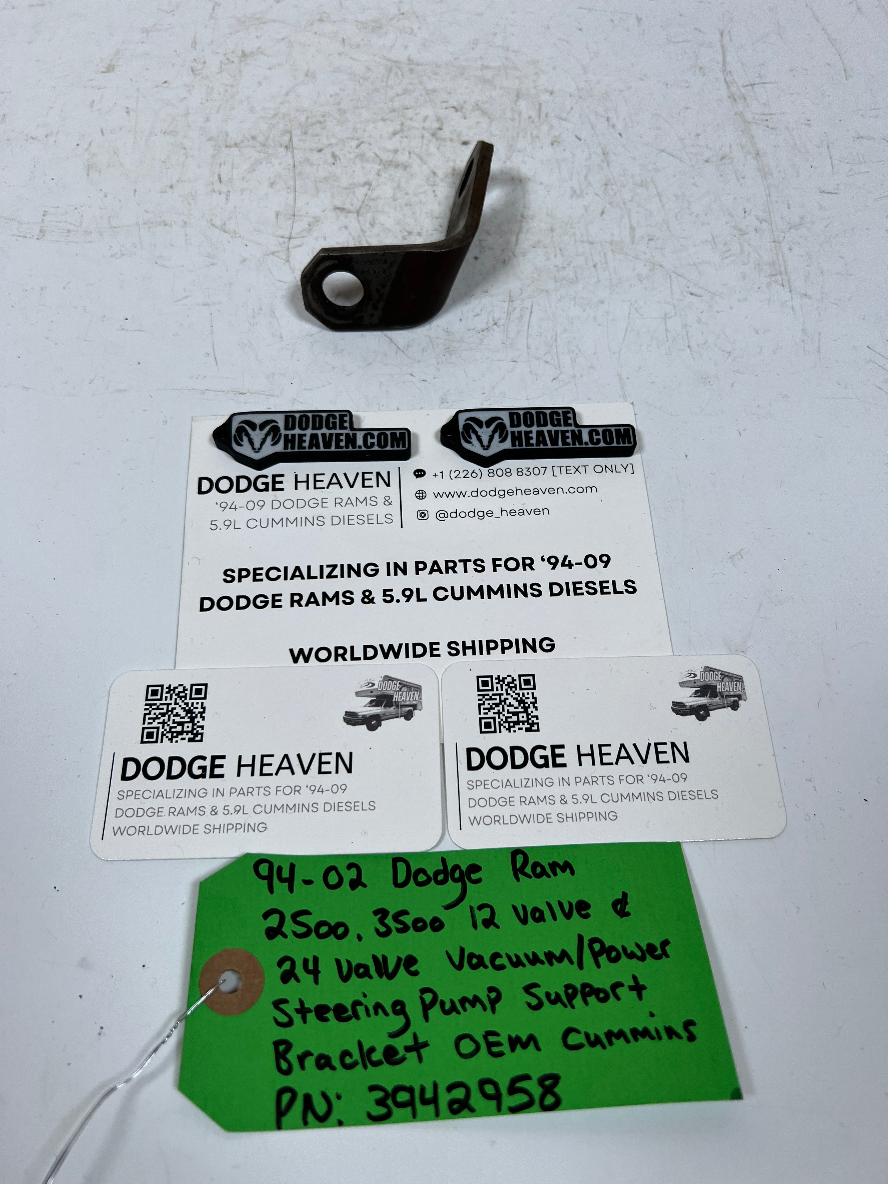 1994-2002 Dodge Ram 5.9L Cummins Vacuum Power Steering Pump Support Bracket