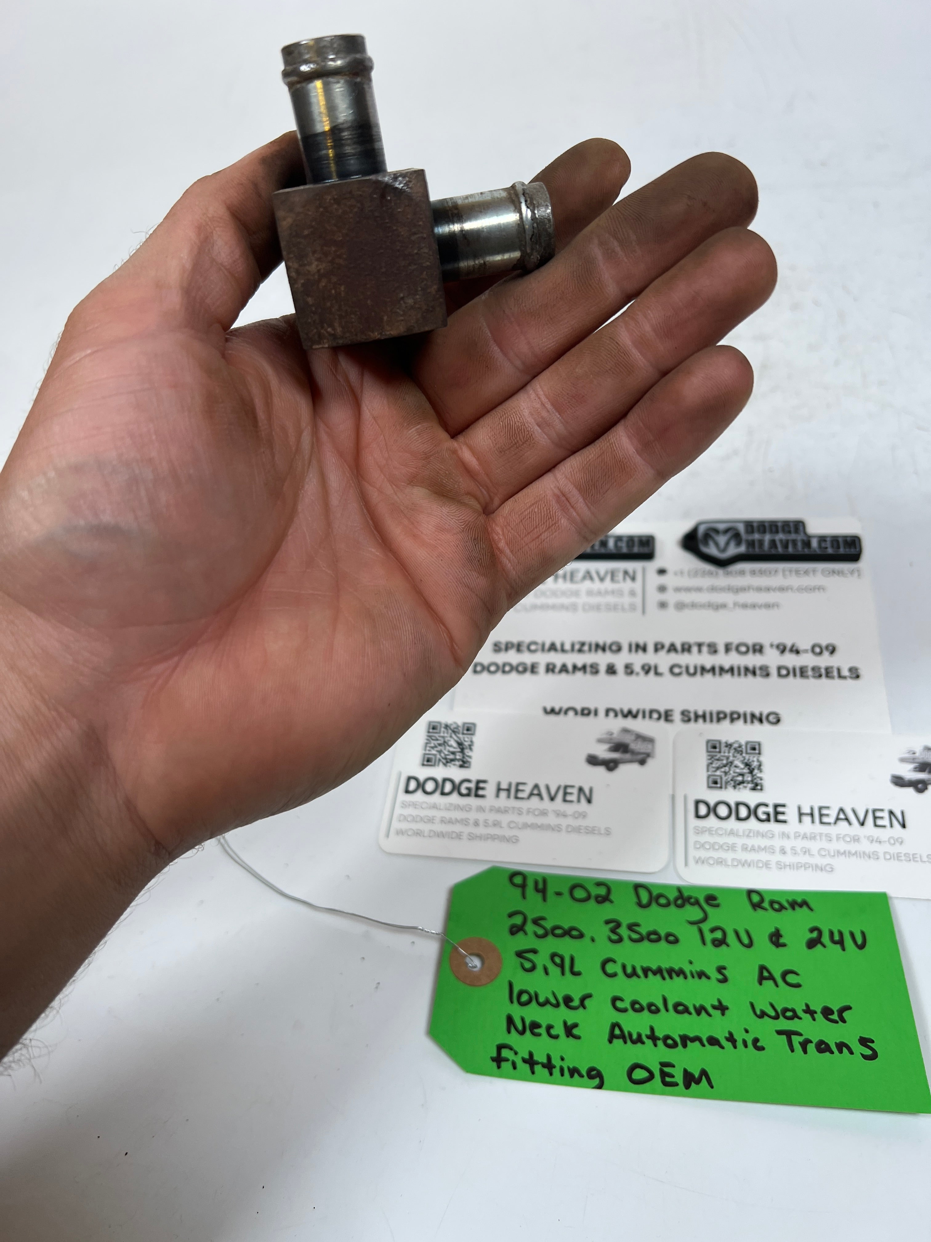 1994-2002 Dodge Ram 5.9L Cummins AC A/C Bracket Coolant Line Fitting Auto
