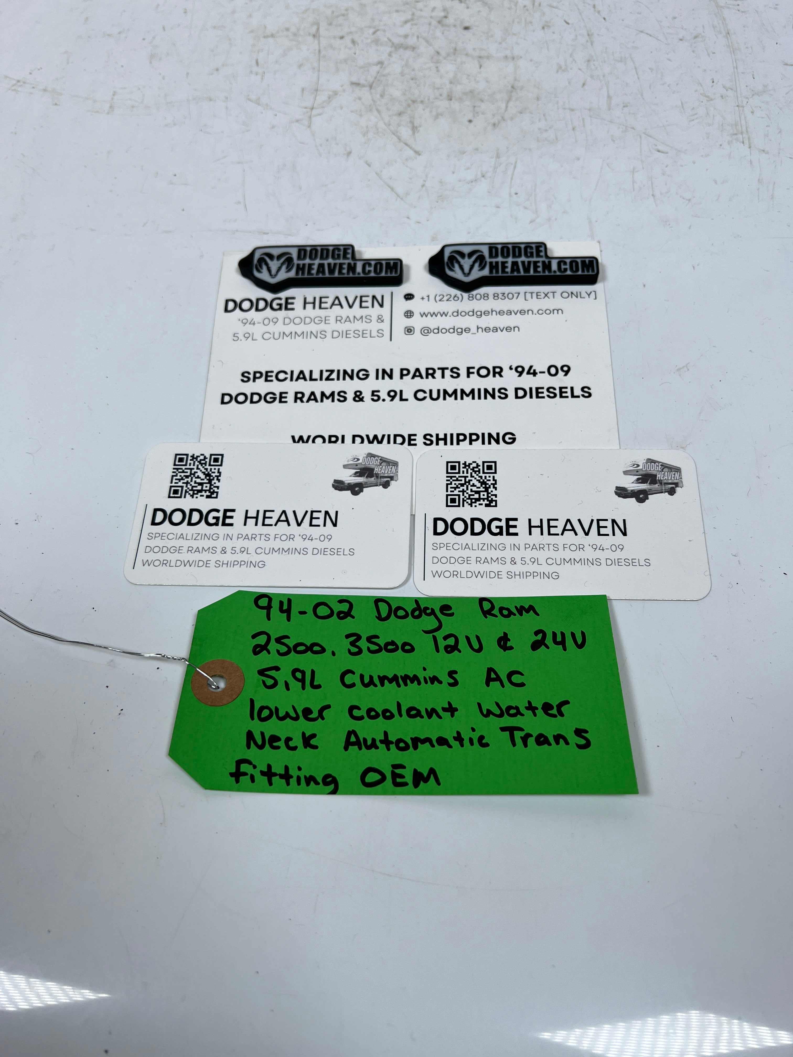 1994-2002 Dodge Ram 5.9L Cummins AC A/C Bracket Coolant Line Fitting Auto
