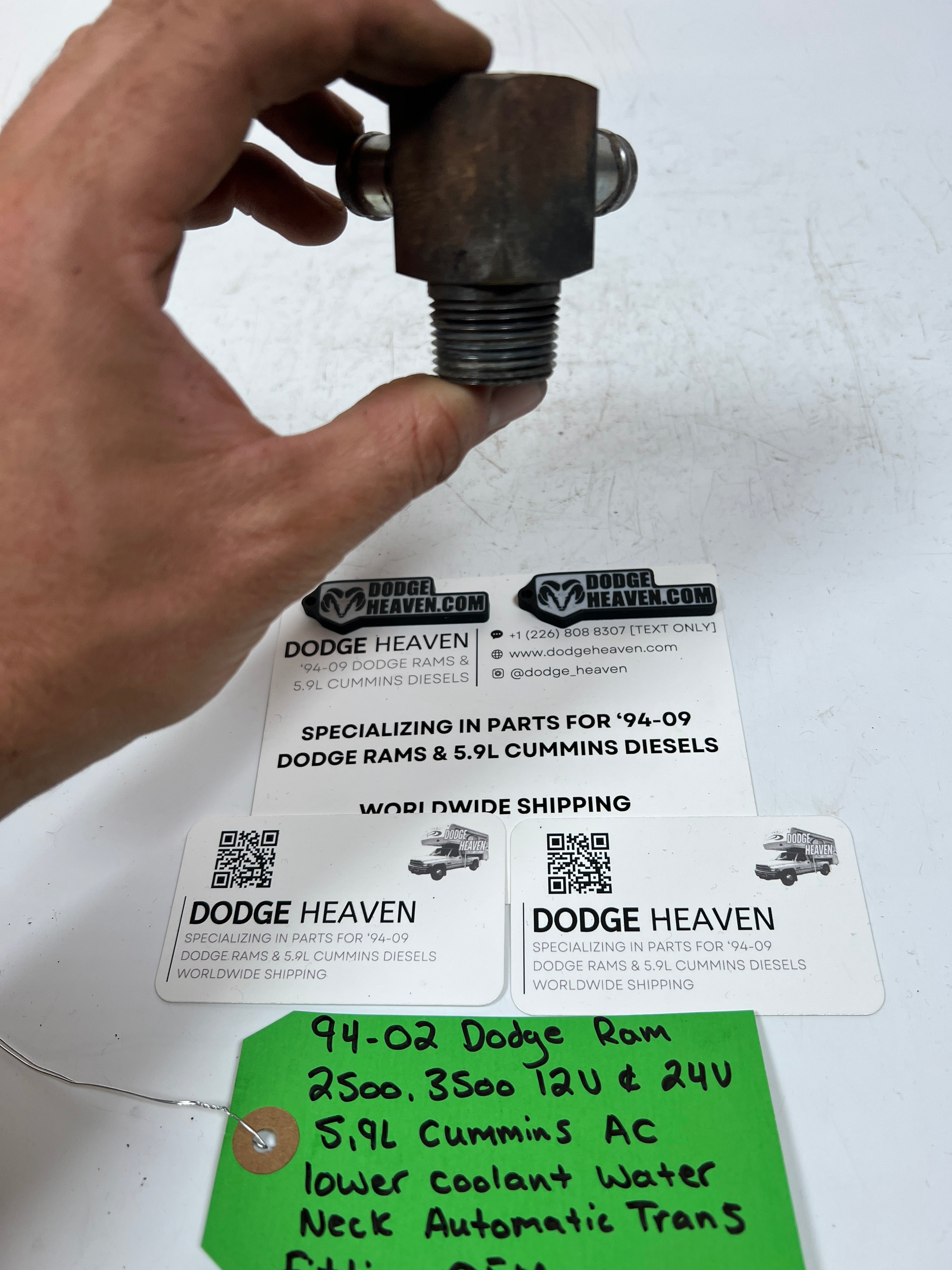 1994-2002 Dodge Ram 5.9L Cummins AC A/C Bracket Coolant Line Fitting Auto