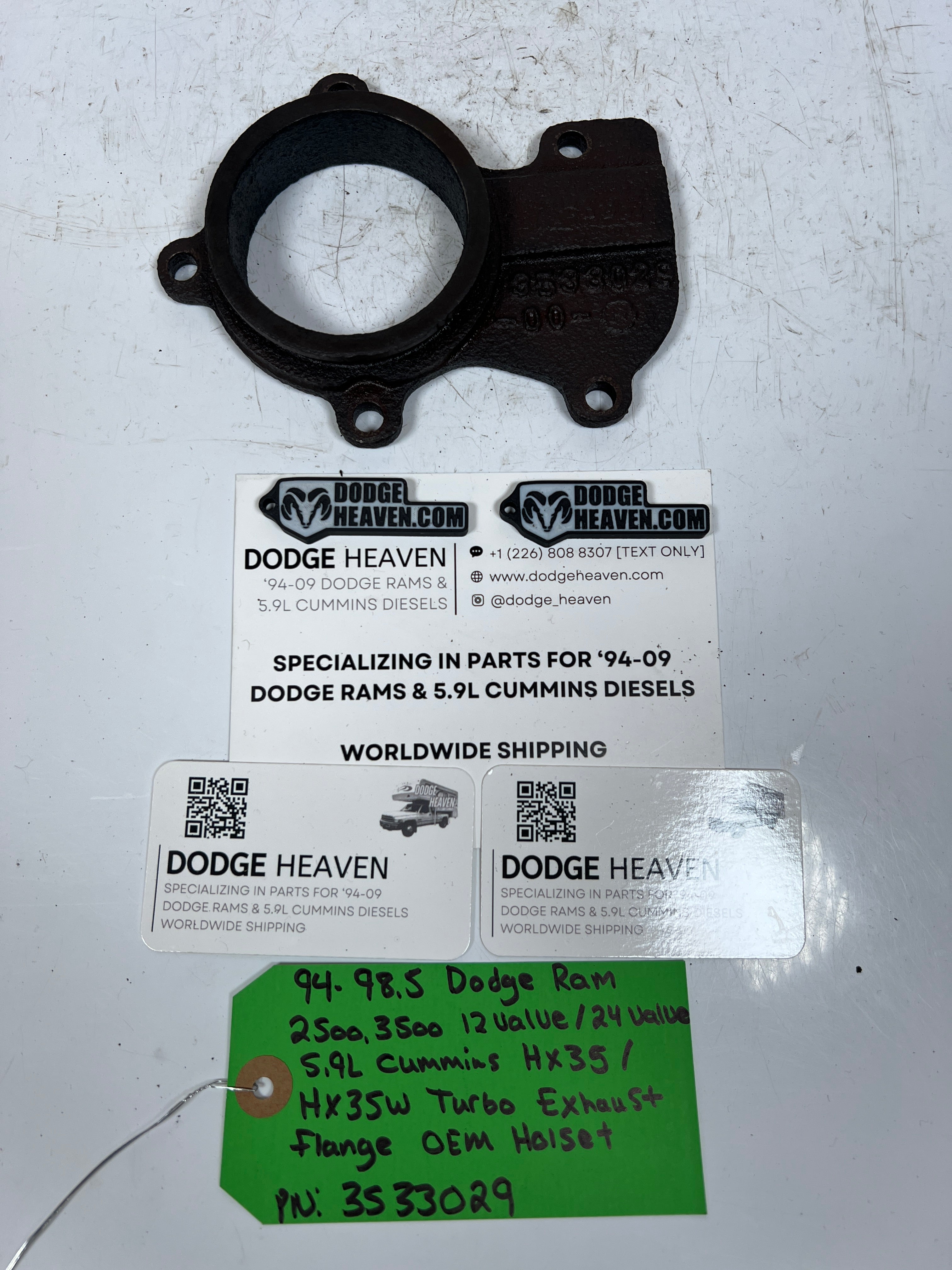 1994-1998.5 Dodge Ram 5.9L Cummins HX35W HX35 Turbo Exhaust Flange
