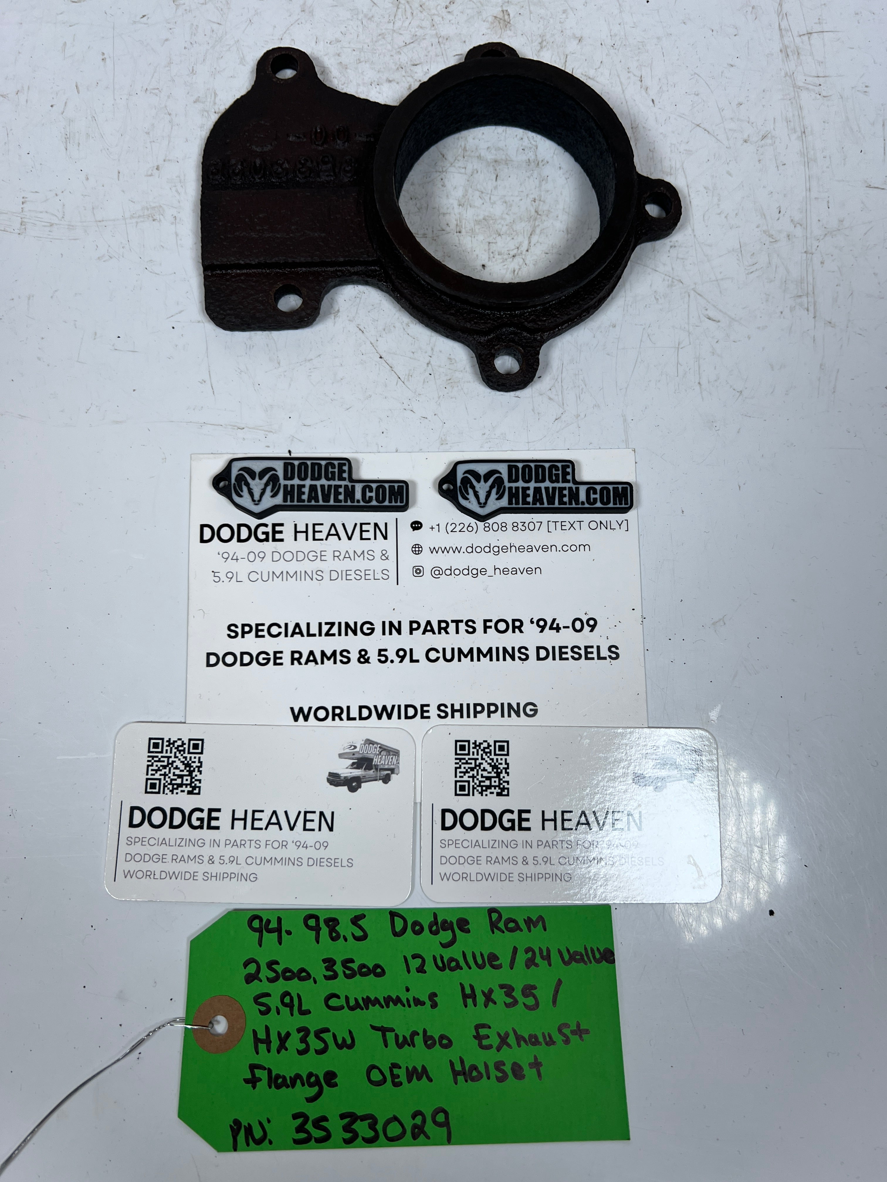 1994-1998.5 Dodge Ram 5.9L Cummins HX35W HX35 Turbo Exhaust Flange