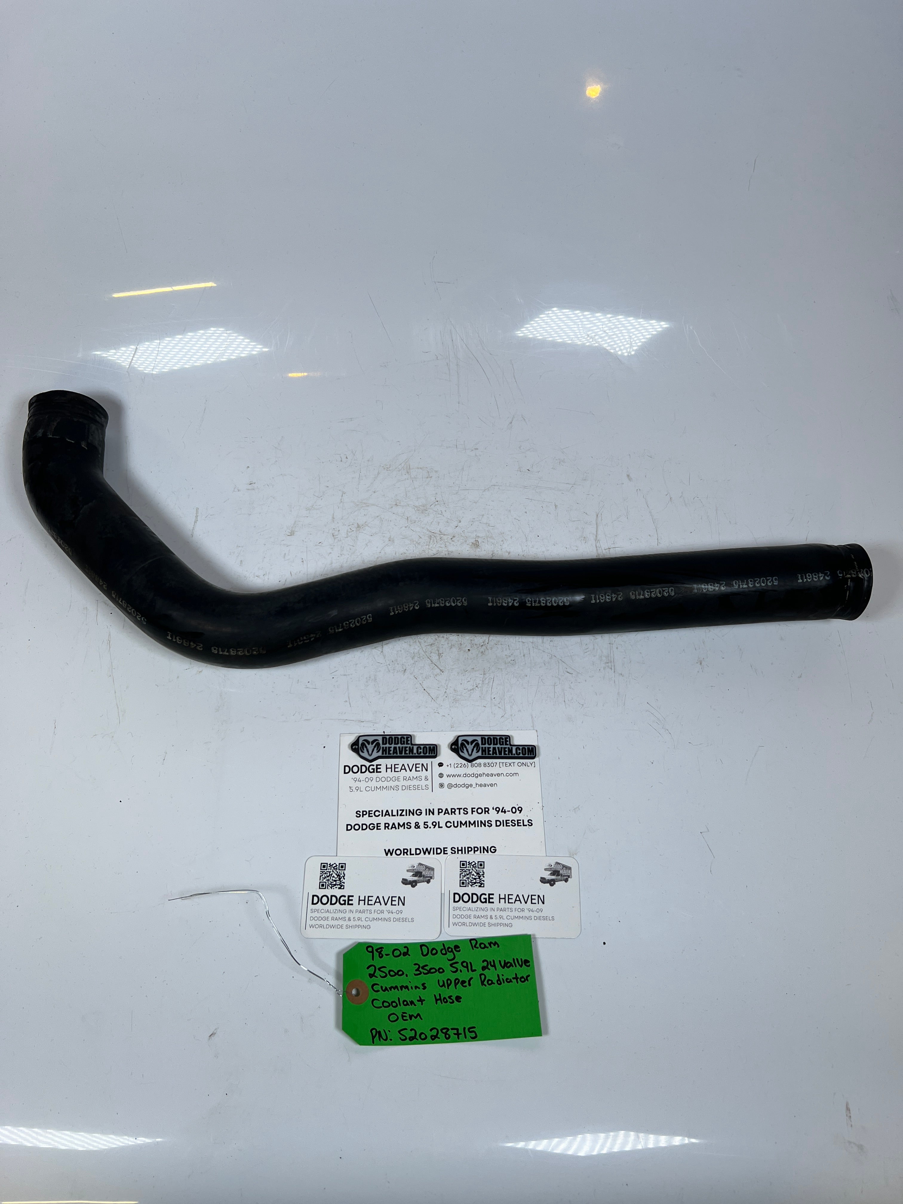 1998-2002 Dodge Ram 2500 3500 5.9L Cummins Upper Radiator Coolant Hose