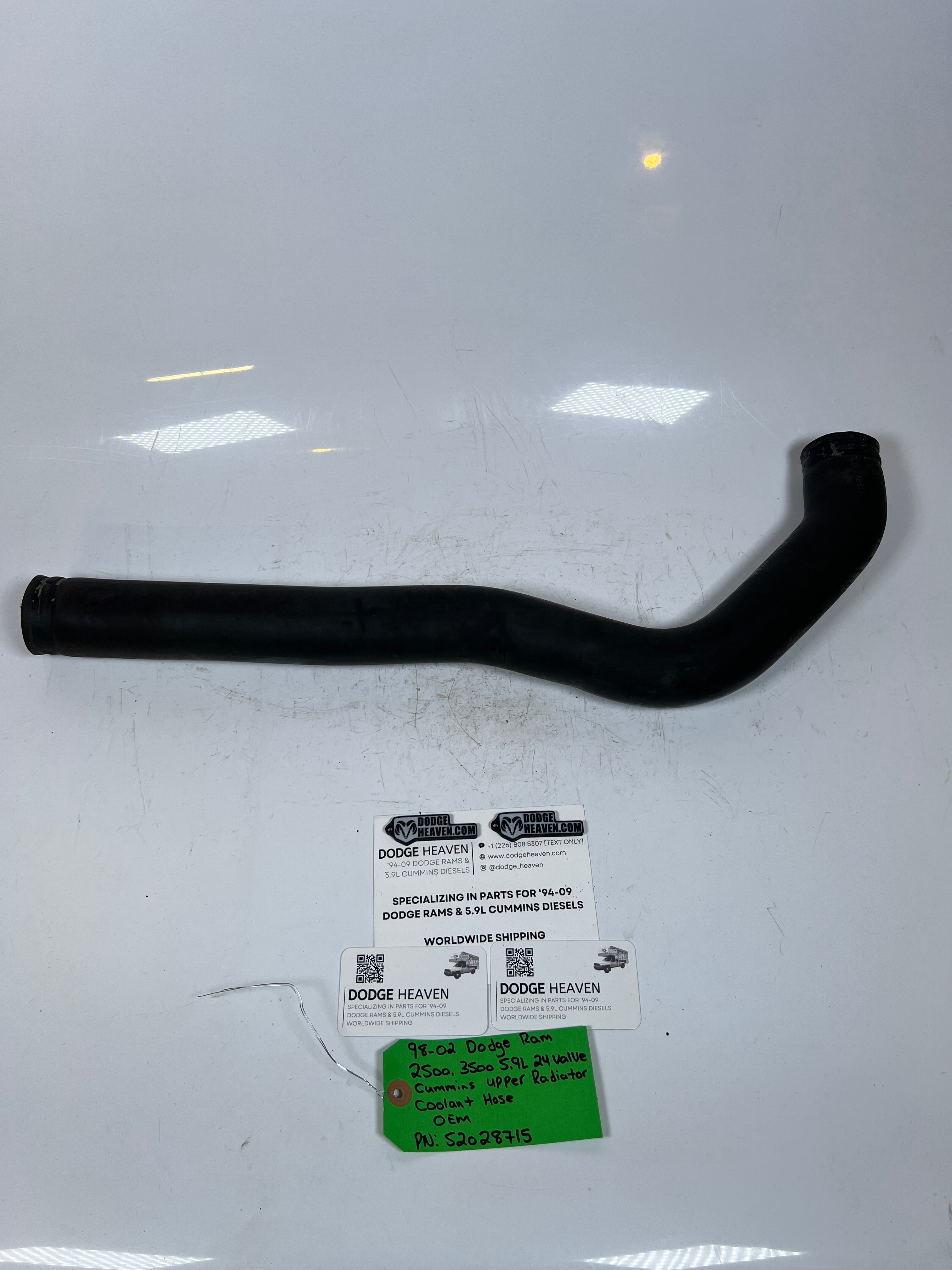 1998-2002 Dodge Ram 2500 3500 5.9L Cummins Upper Radiator Coolant Hose