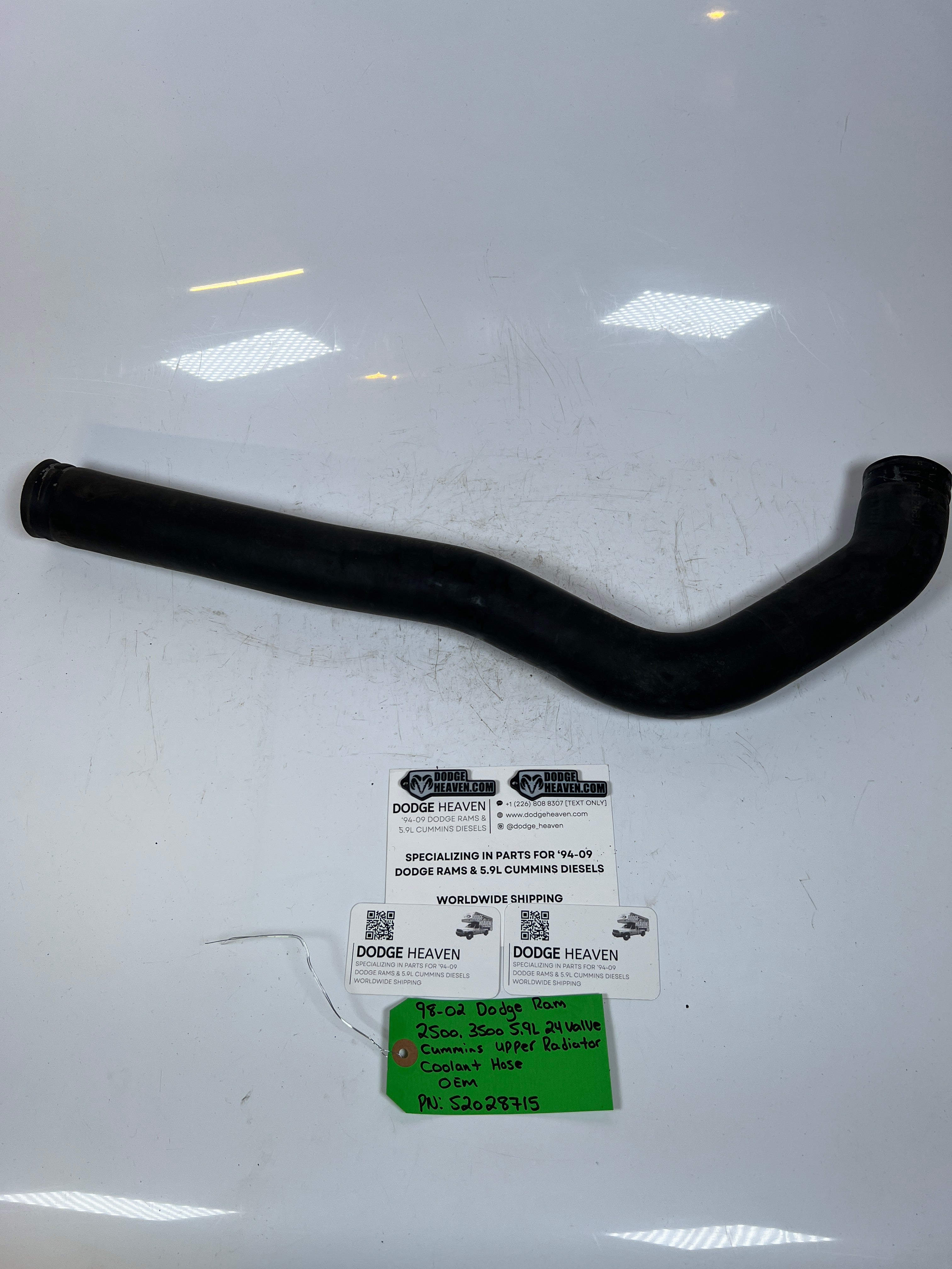 1998-2002 Dodge Ram 2500 3500 5.9L Cummins Upper Radiator Coolant Hose
