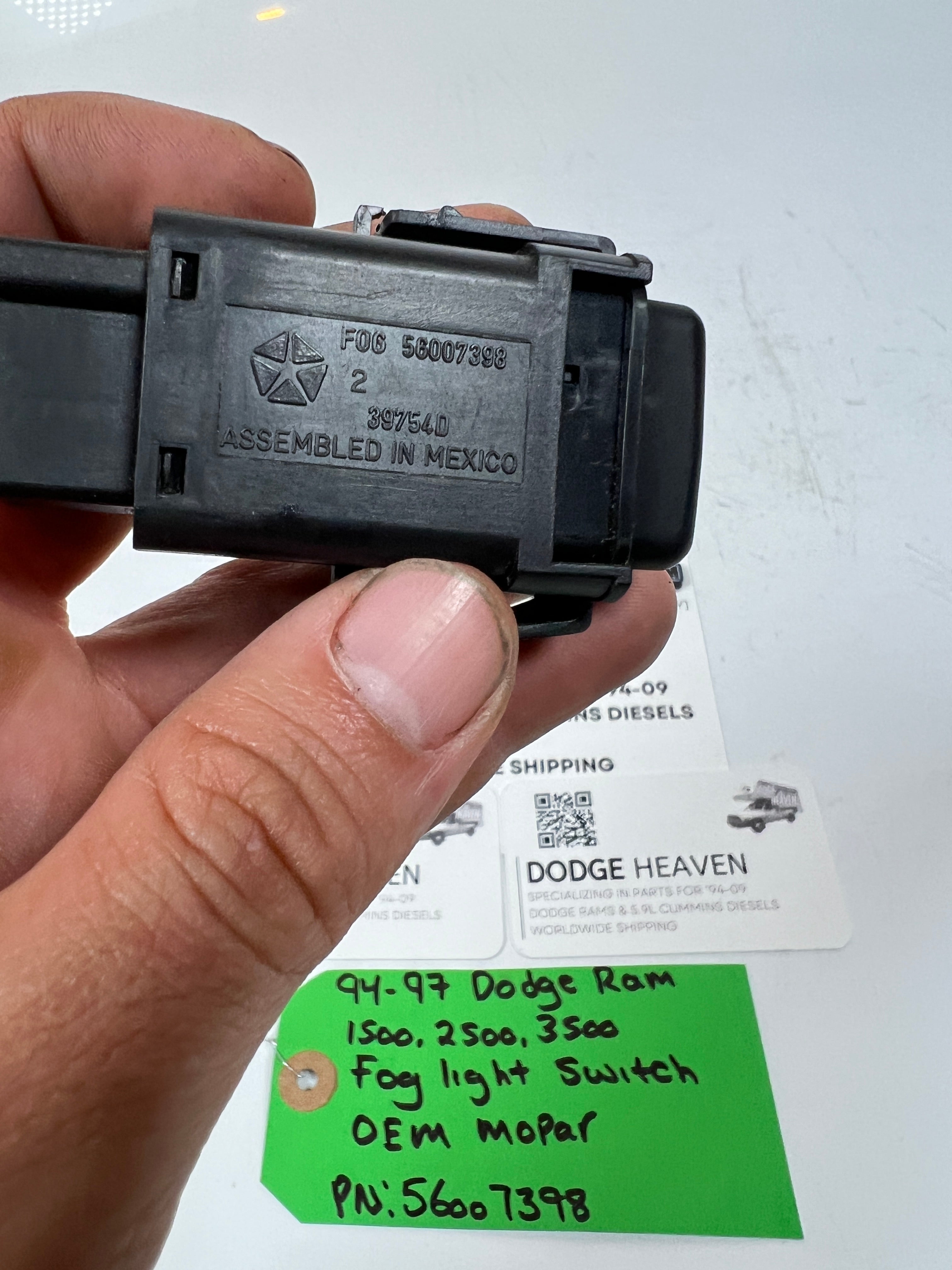 1994-1997 Dodge Ram 1500-3500 Fog Light Switch