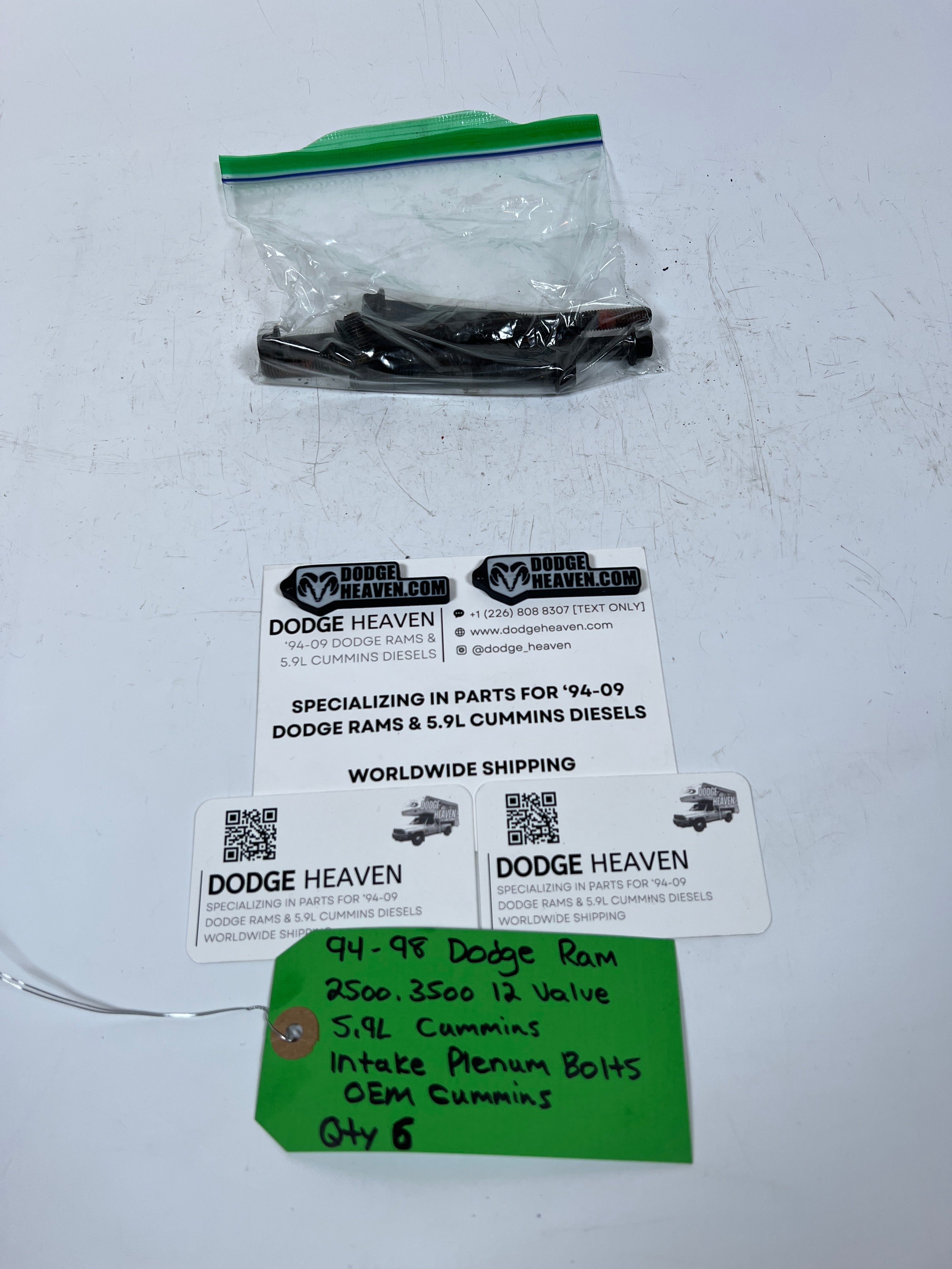 1994-1998 Dodge Ram 12 Valve 5.9L Cummins Intake Plenum Bolts QTY 6