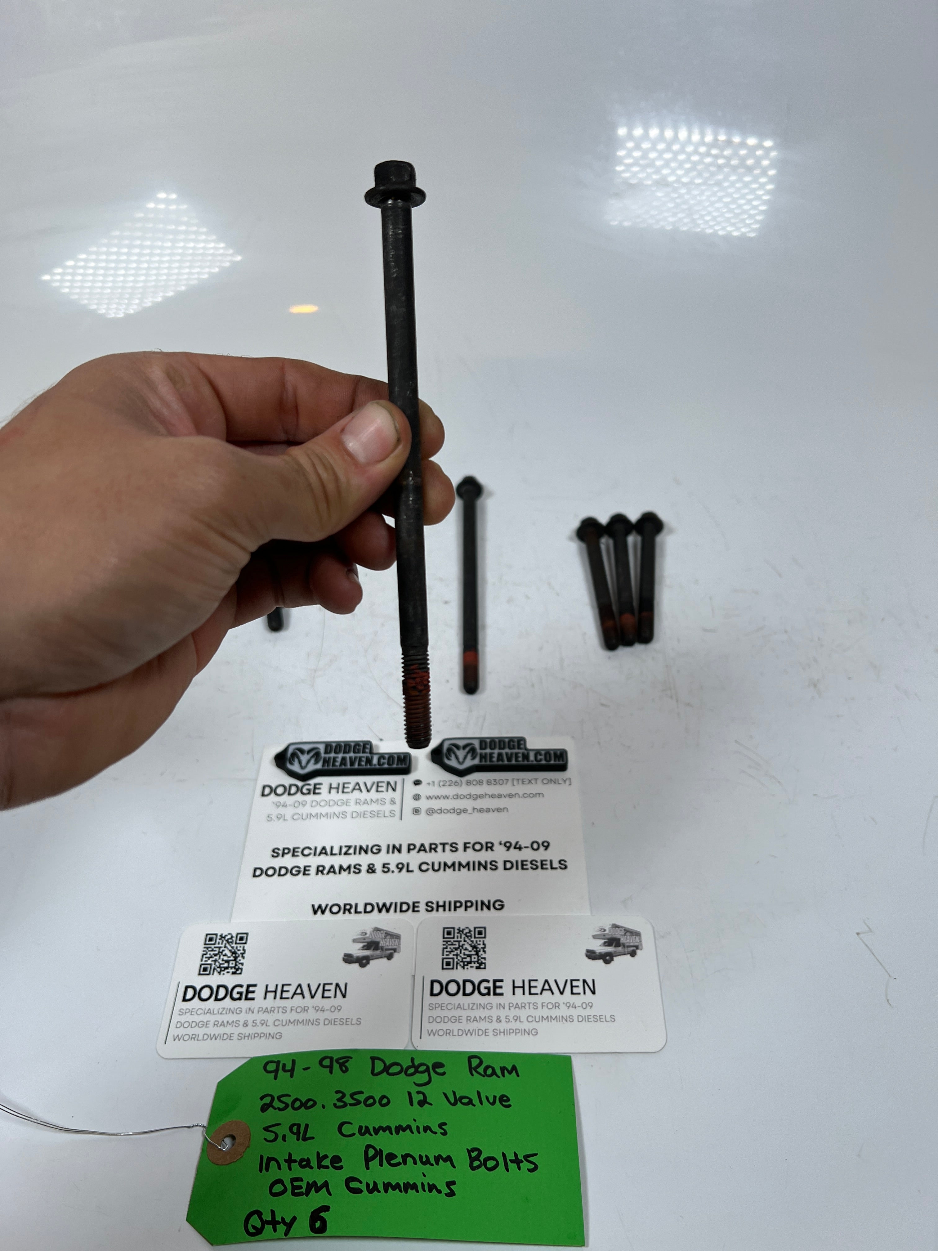1994-1998 Dodge Ram 12 Valve 5.9L Cummins Intake Plenum Bolts QTY 6