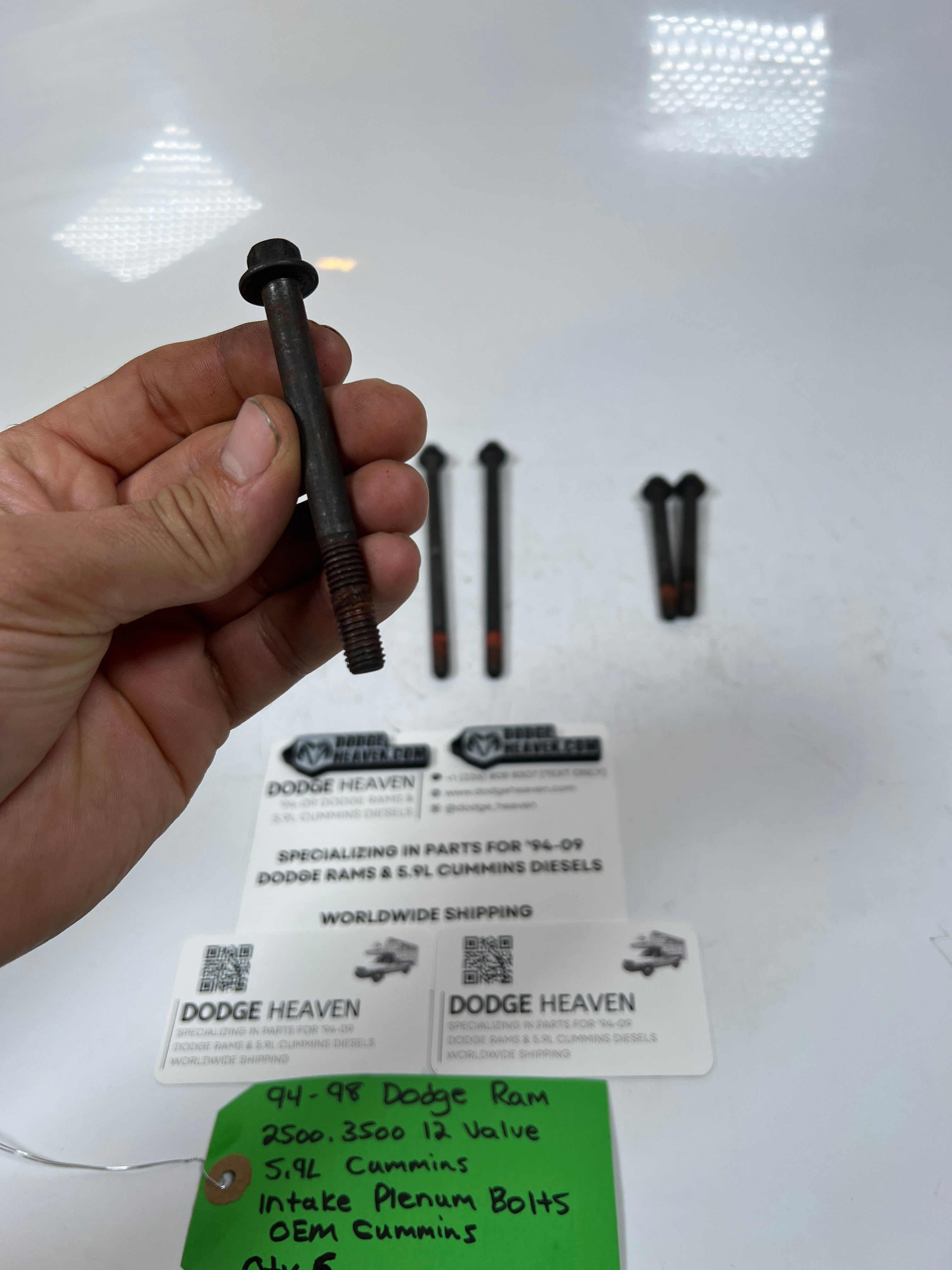 1994-1998 Dodge Ram 12 Valve 5.9L Cummins Intake Plenum Bolts QTY 6