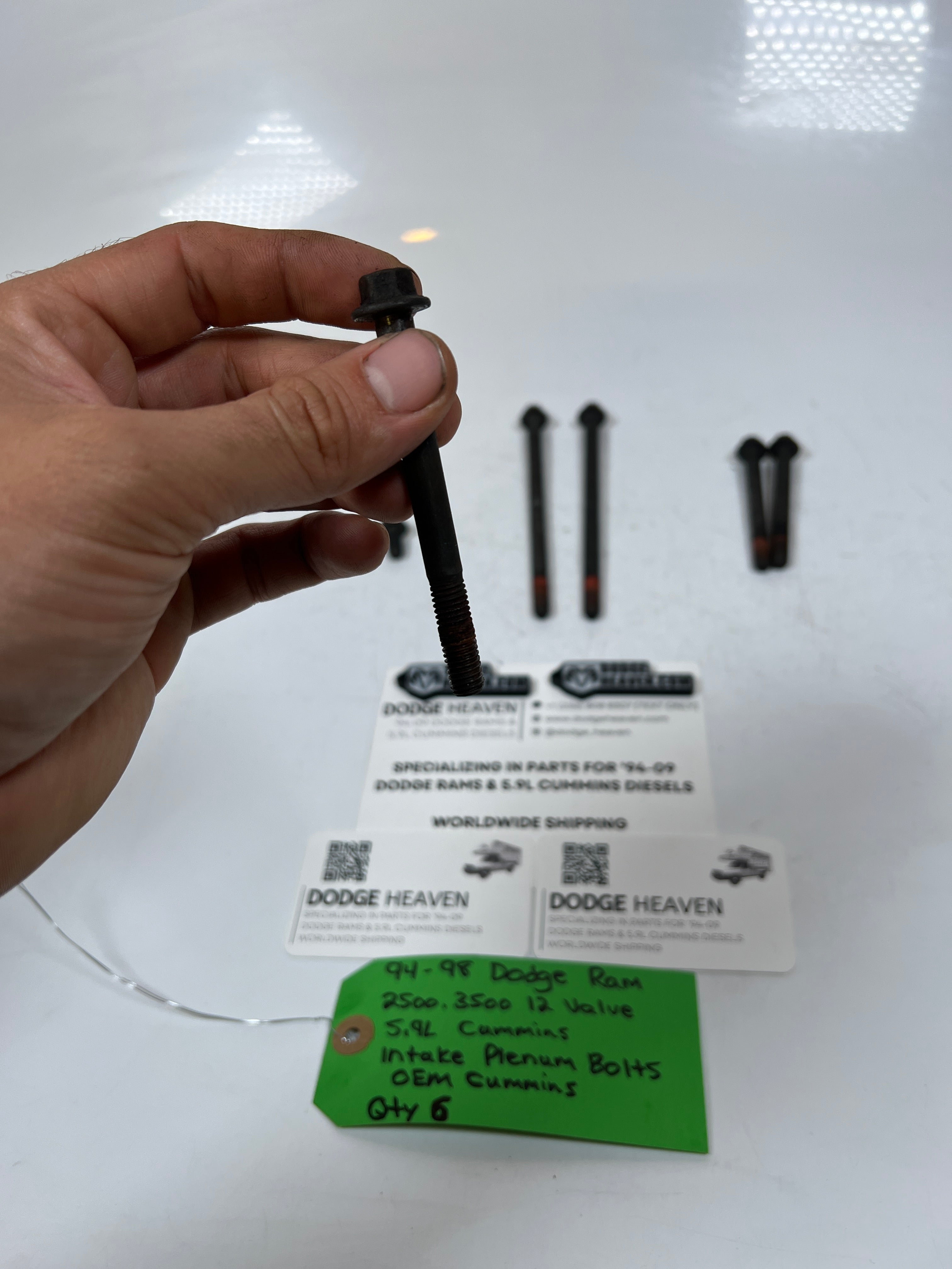 1994-1998 Dodge Ram 12 Valve 5.9L Cummins Intake Plenum Bolts QTY 6