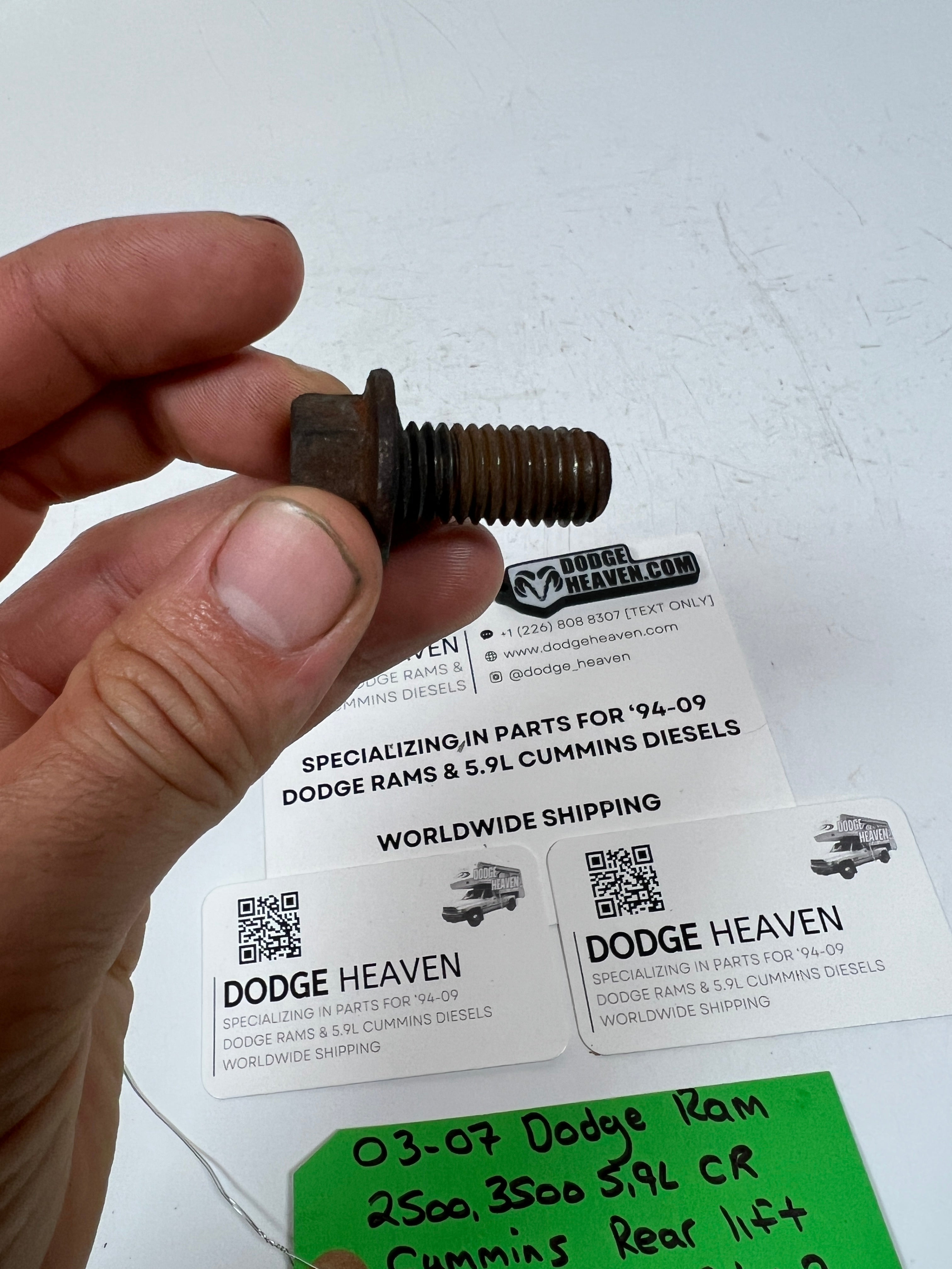 2003-2007 Dodge Ram 5.9L CR Cummins Rear Lift Hook Bolts QTY 2