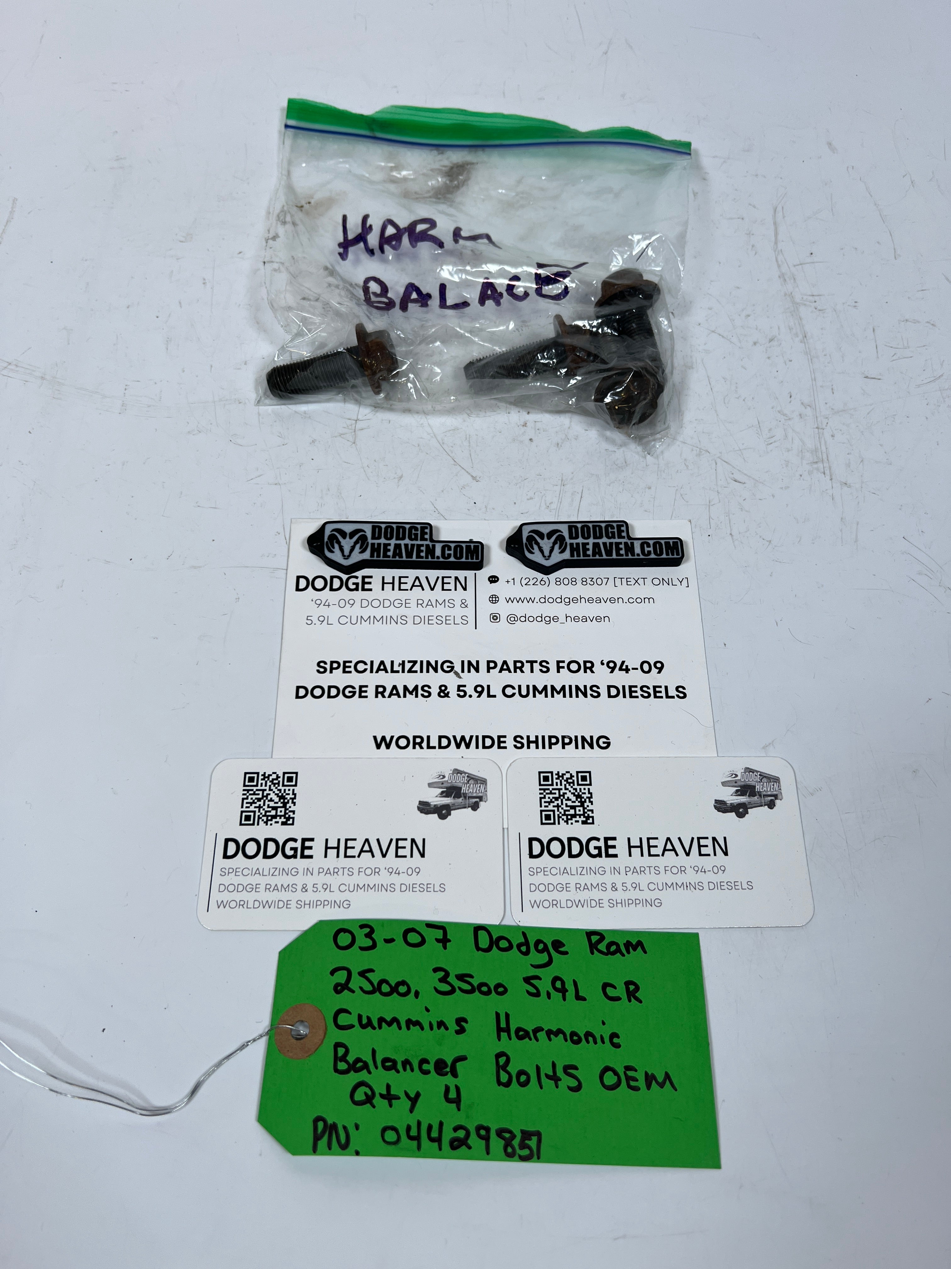 2003-2007 Dodge Ram 5.9L CR Cummins Harmonic Balancer Bolts