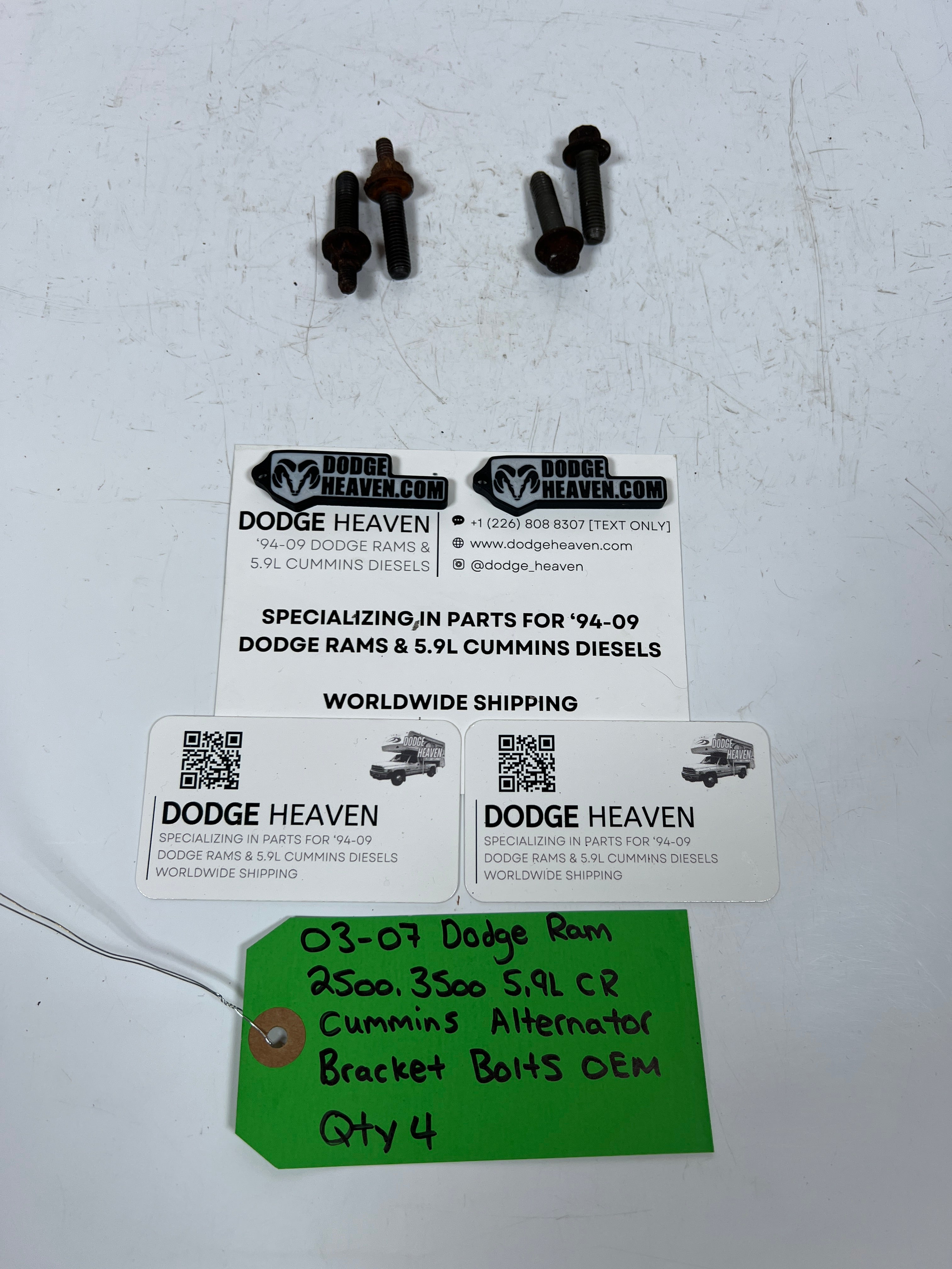 2003-2007 Dodge Ram 2500 3500 5.9l CR Cummins Alternator Bracket Bolts QTY 4