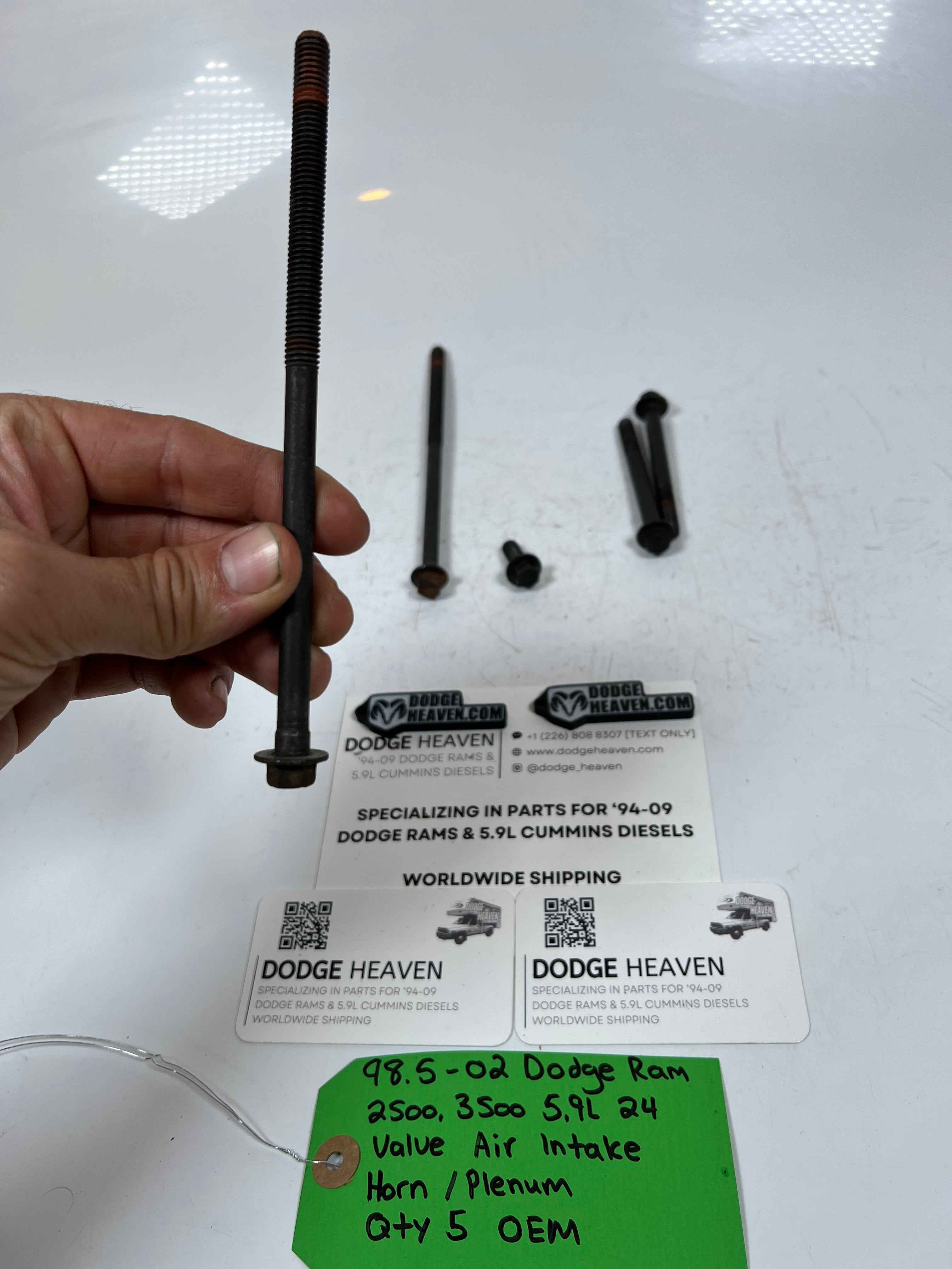 1998.5-2002 Dodge Ram 24 Valve 5.9L Cummins Intake Plenum Bolts QTY 5