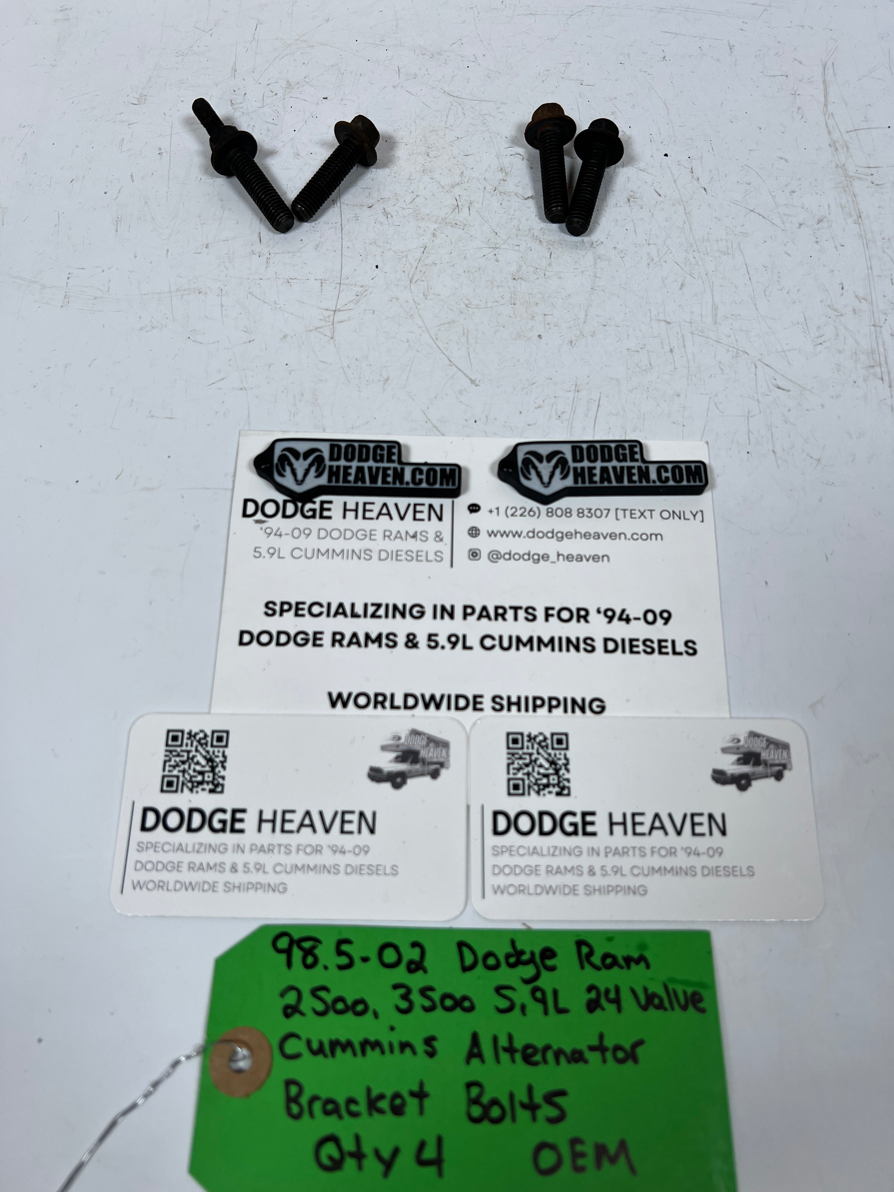 1998.5-2002 Dodge Ram 2500 3500 5.9L Cummins Alternator Bracket Bolts QTY 4