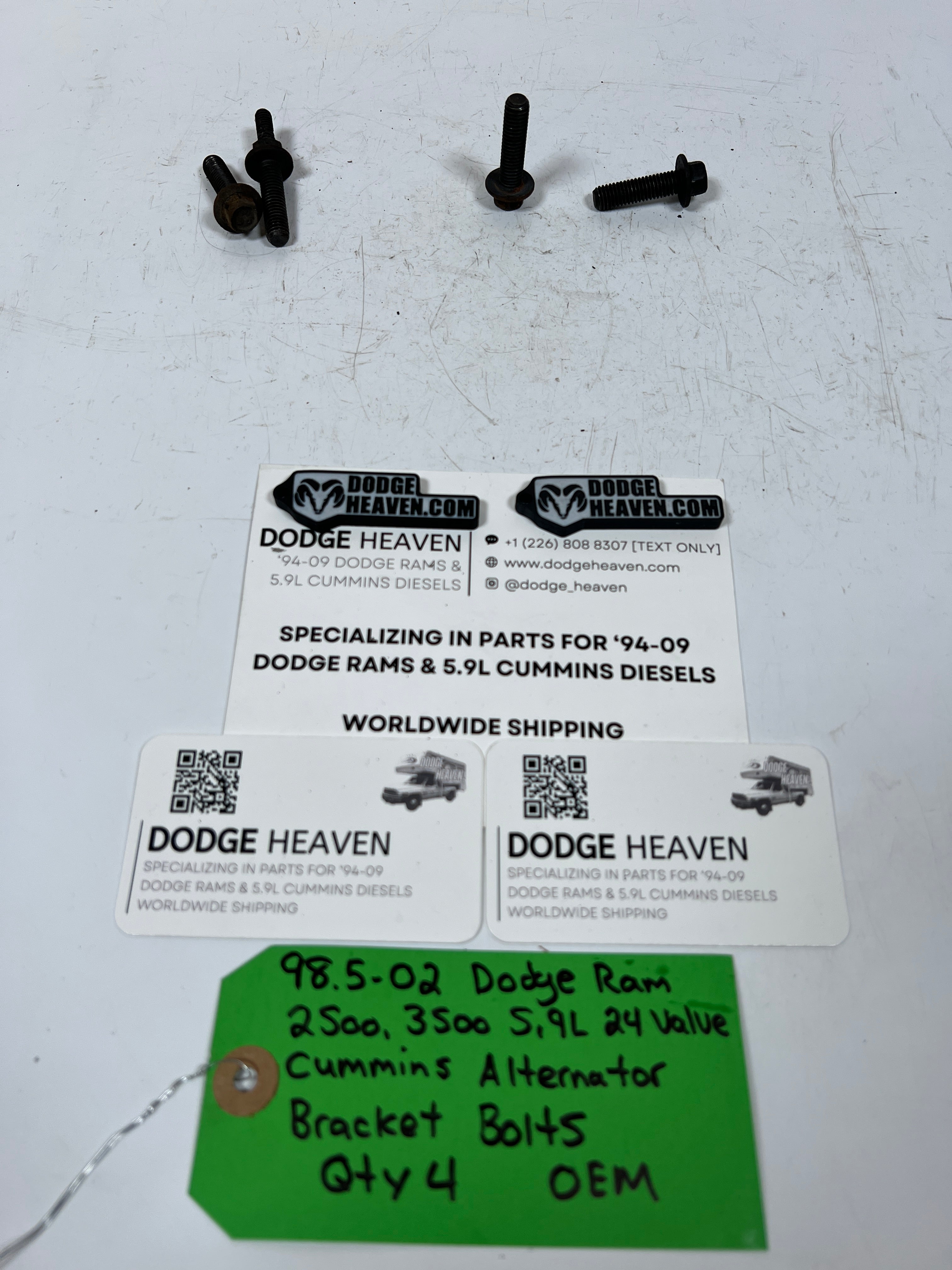 1998.5-2002 Dodge Ram 2500 3500 5.9L Cummins Alternator Bracket Bolts QTY 4