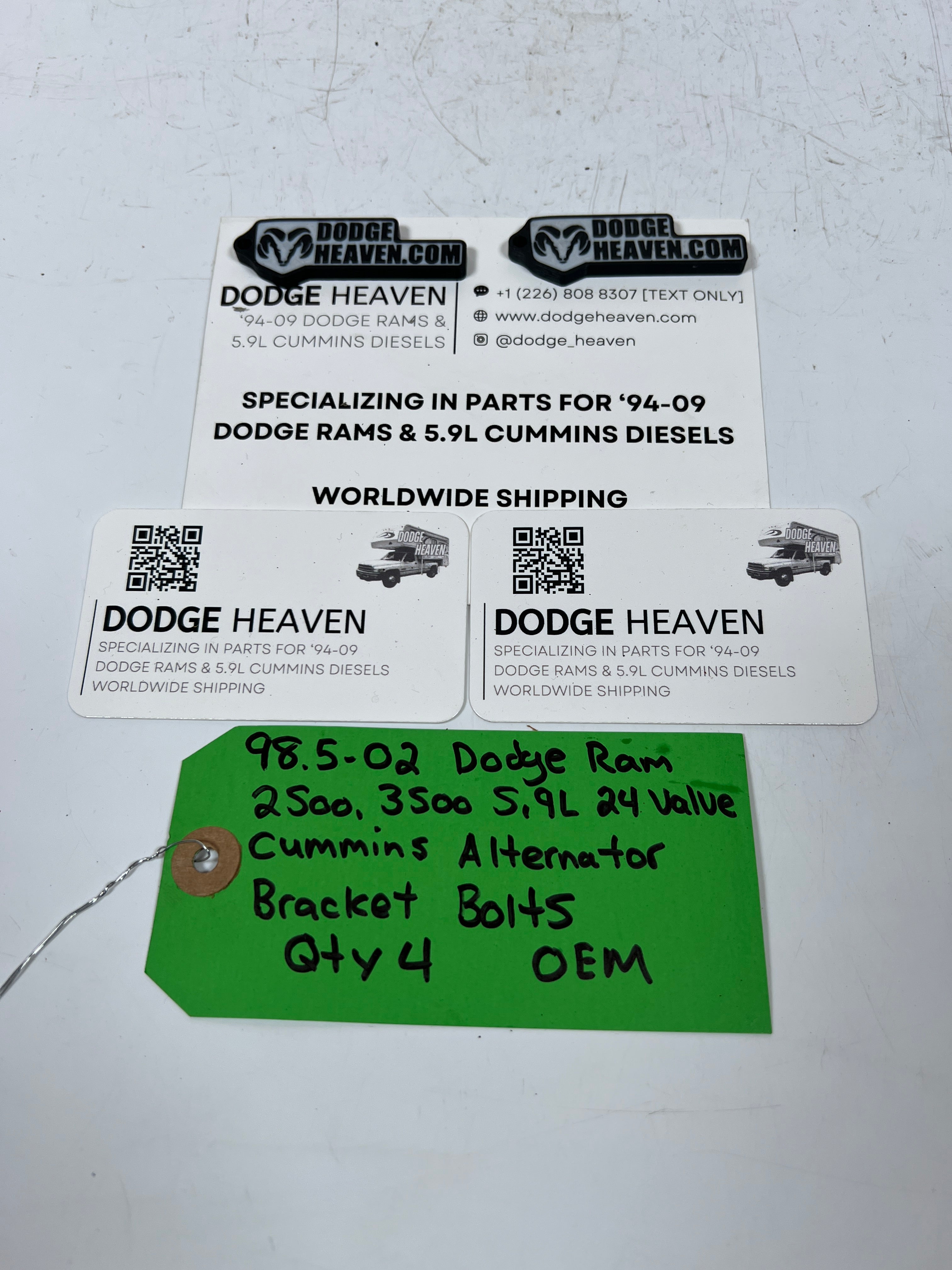1998.5-2002 Dodge Ram 2500 3500 5.9L Cummins Alternator Bracket Bolts QTY 4