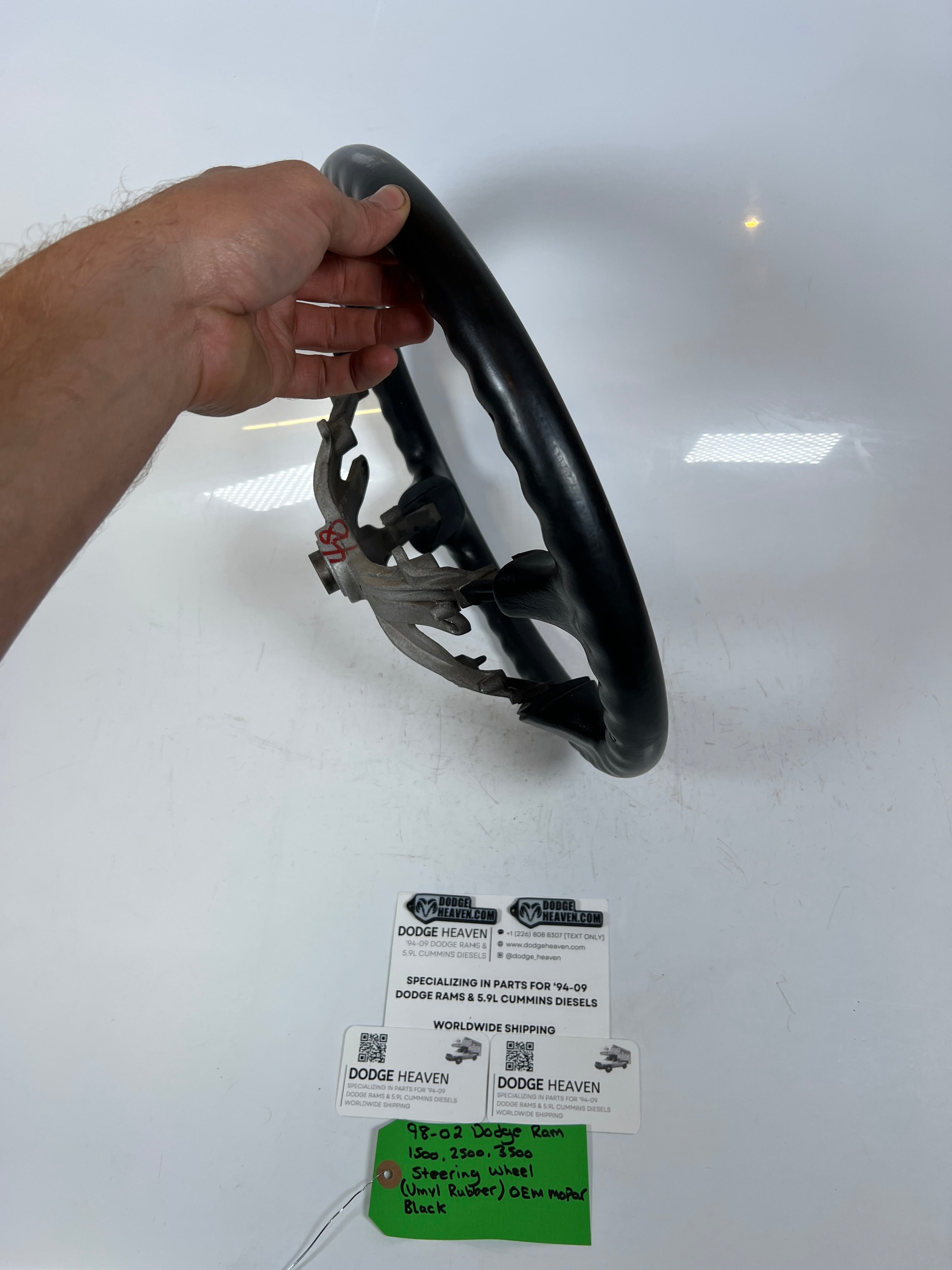 1998-2002 Dodge Ram 1500-3500 Steering Wheel Vinyl Rubber Black