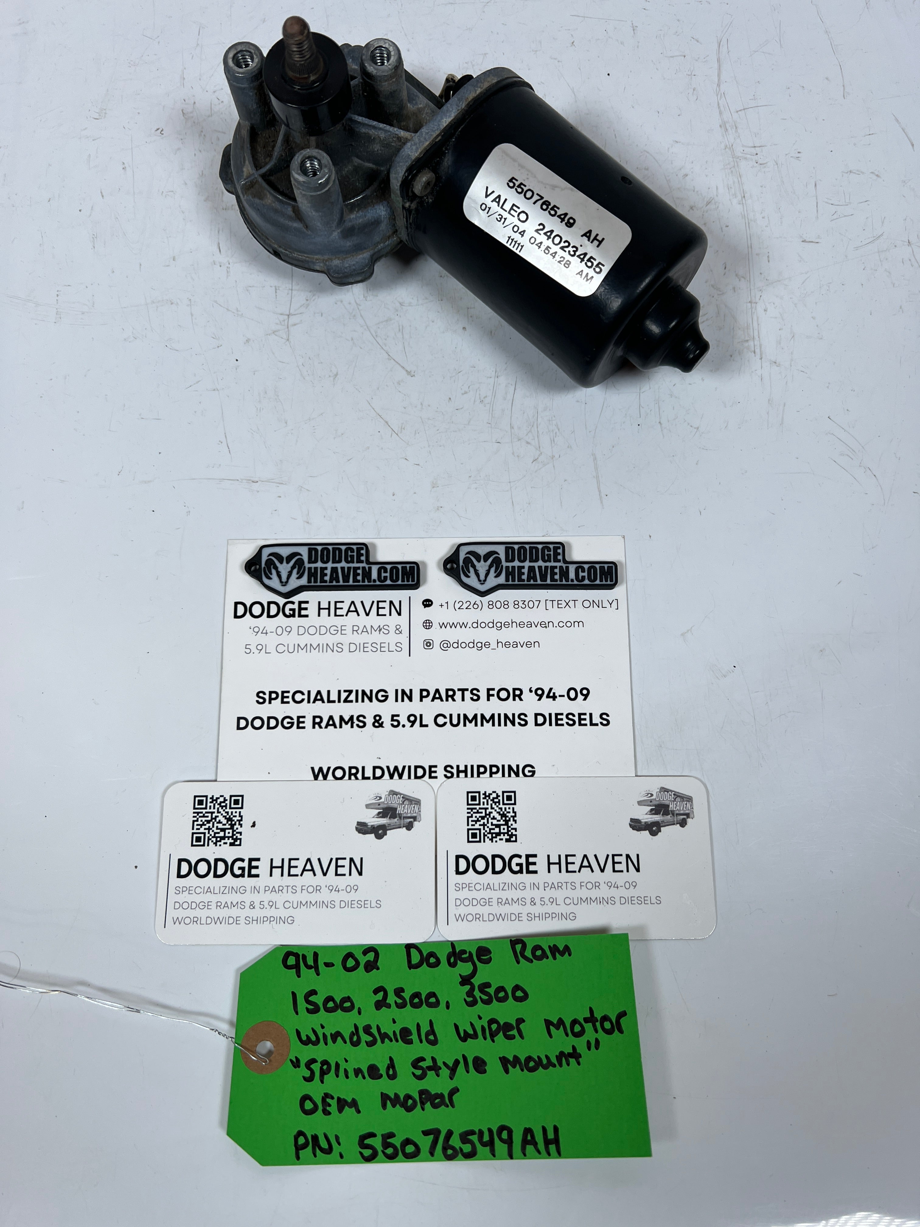 1994-2002 Dodge Ram Windshield Wiper Motor "Splined Style"