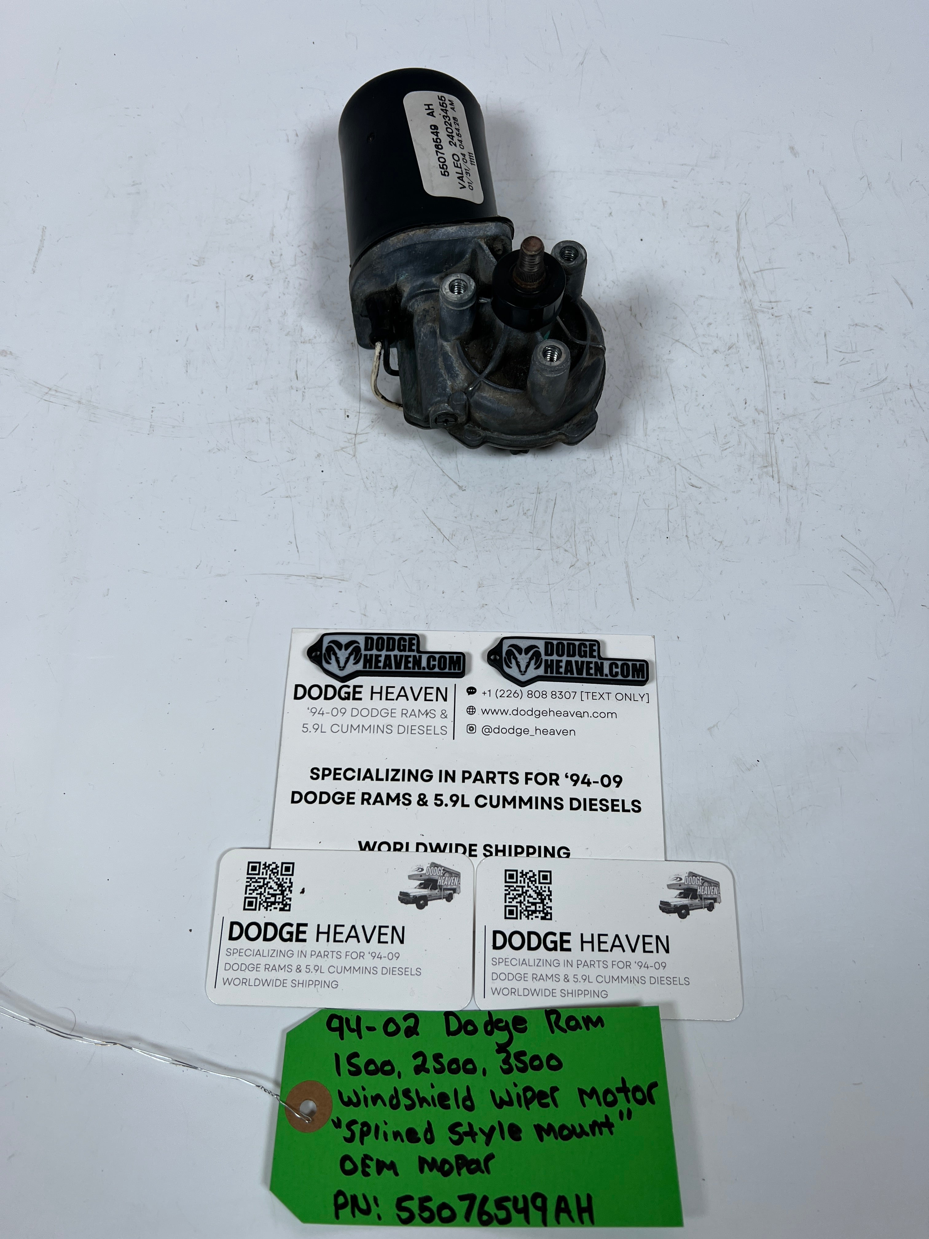 1994-2002 Dodge Ram Windshield Wiper Motor "Splined Style"