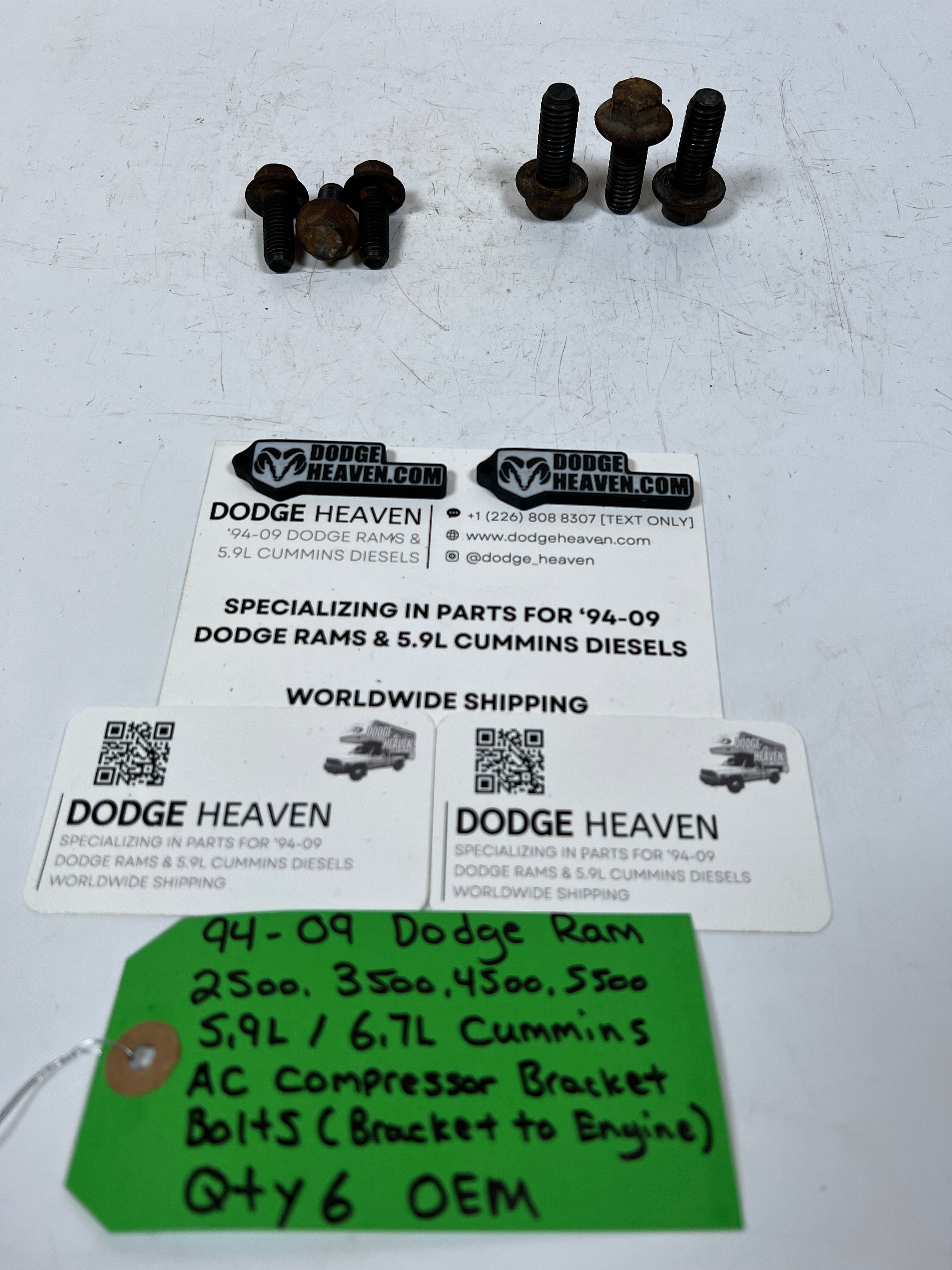 1994-2009 Dodge Ram 5.9L 6.7L Cummins A/C Compressor Bracket Bolts QTY 6