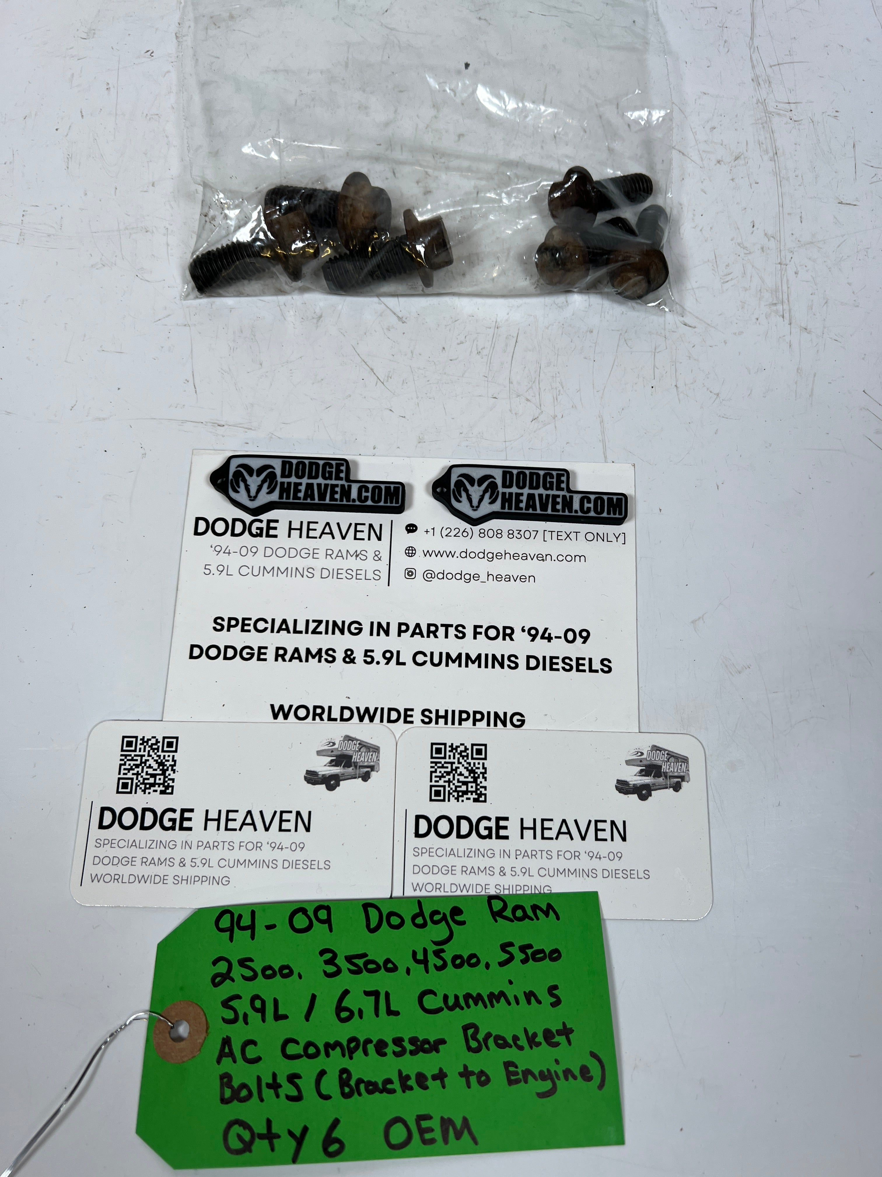 1994-2009 Dodge Ram 5.9L 6.7L Cummins A/C Compressor Bracket Bolts QTY 6