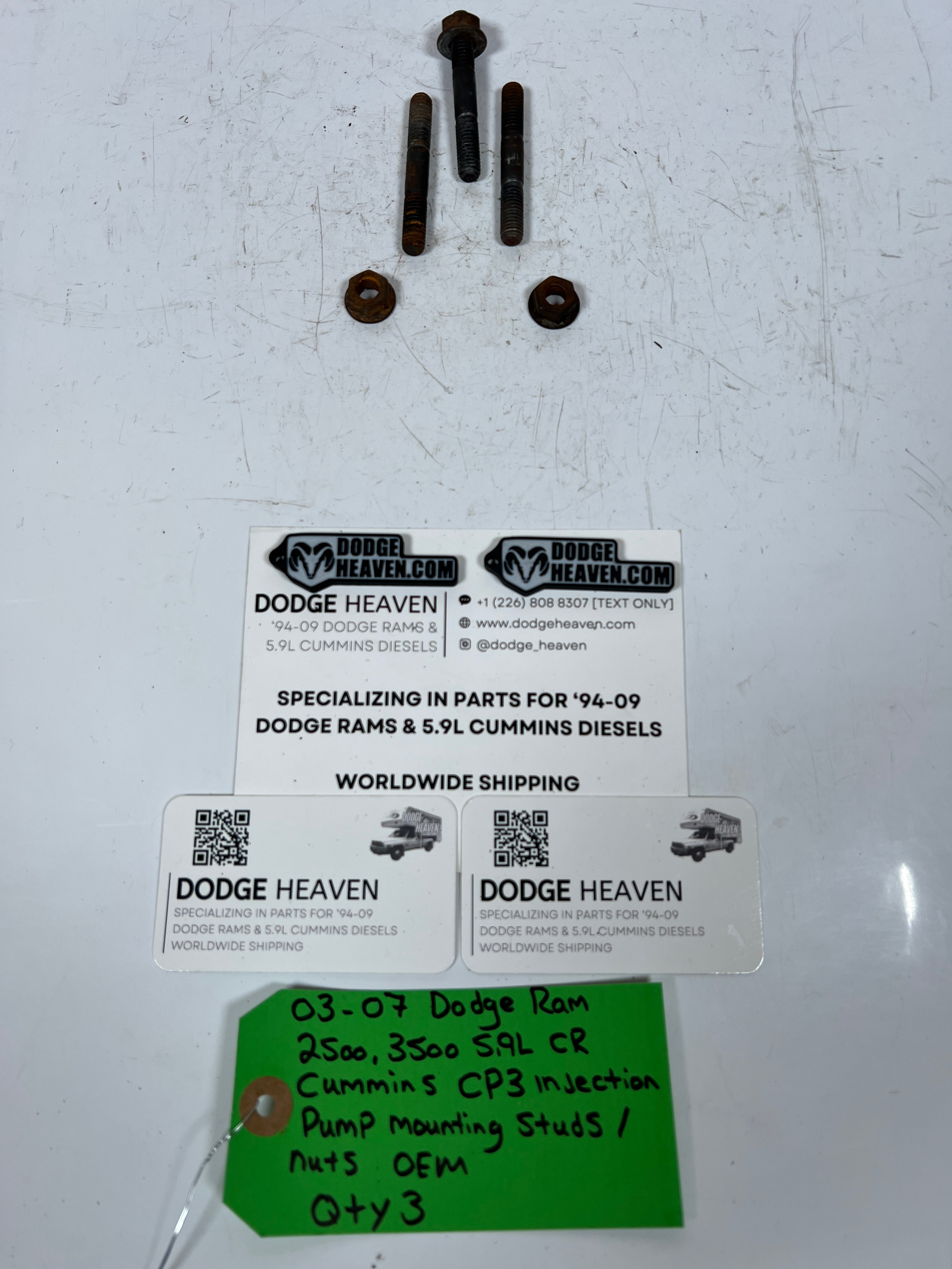2003-2007 Dodge Ram 5.9L CR Cummins CP3 Injection Pump Mounting Studs & Nuts