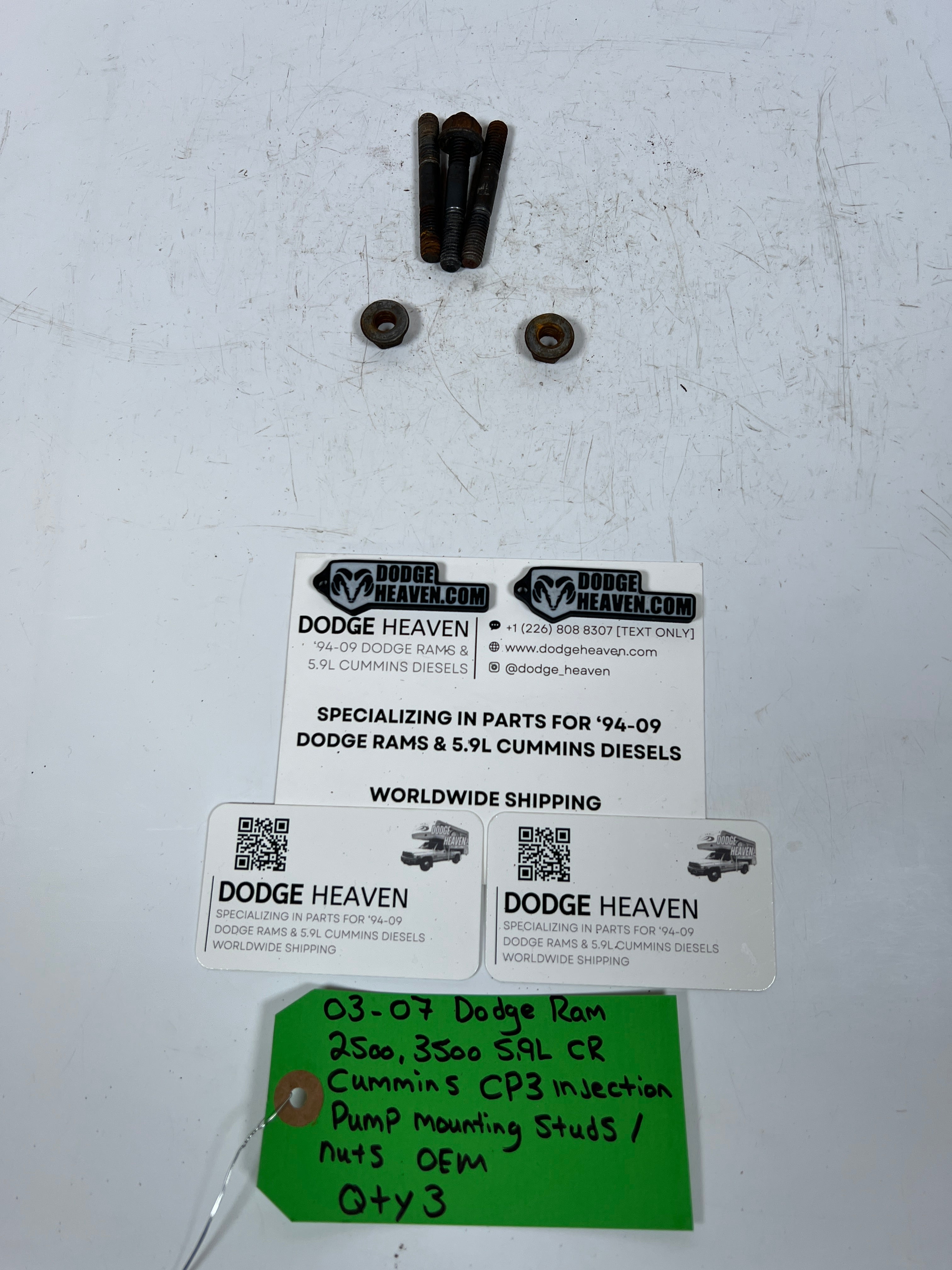 2003-2007 Dodge Ram 5.9L CR Cummins CP3 Injection Pump Mounting Studs & Nuts