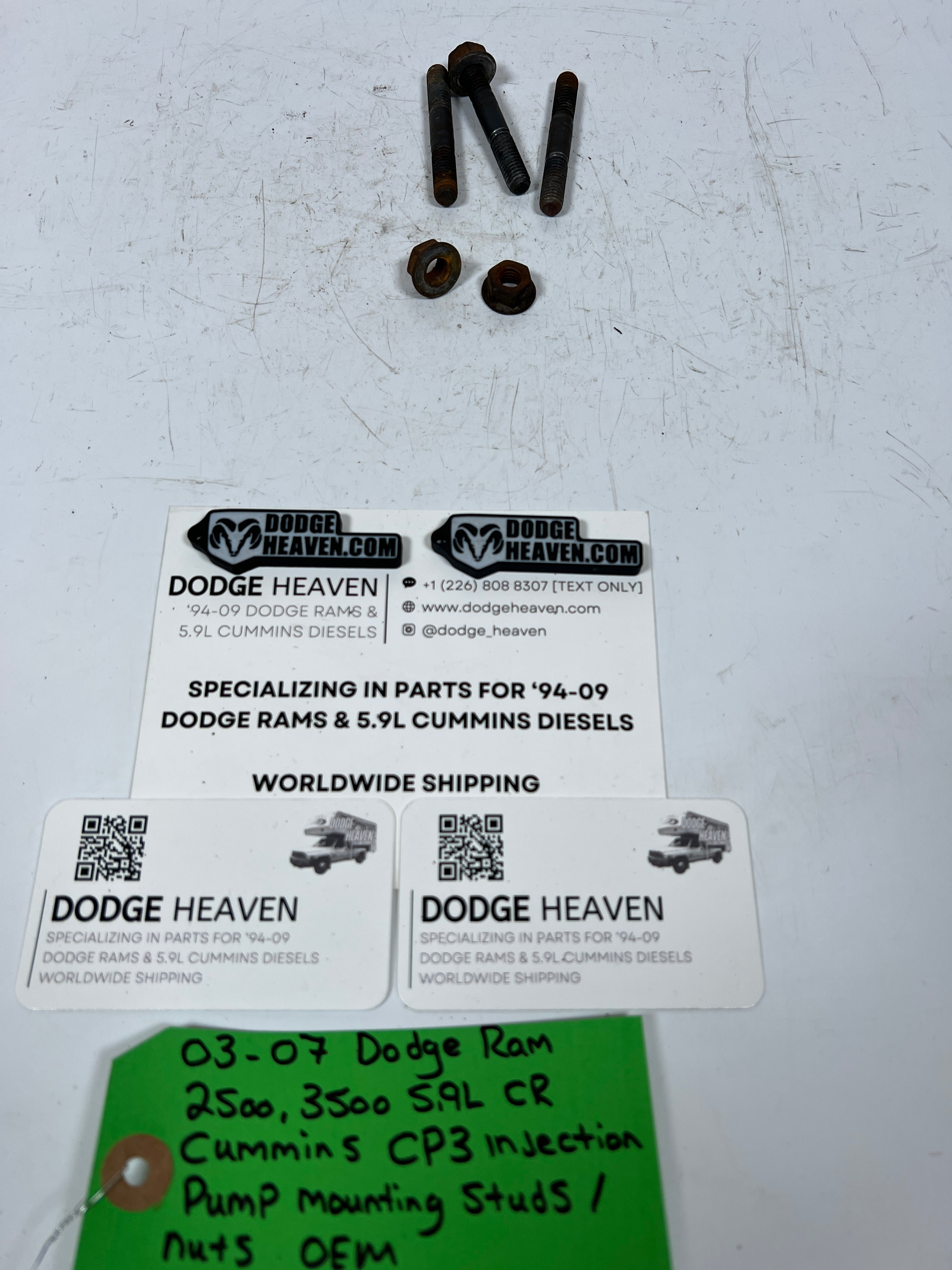 2003-2007 Dodge Ram 5.9L CR Cummins CP3 Injection Pump Mounting Studs & Nuts