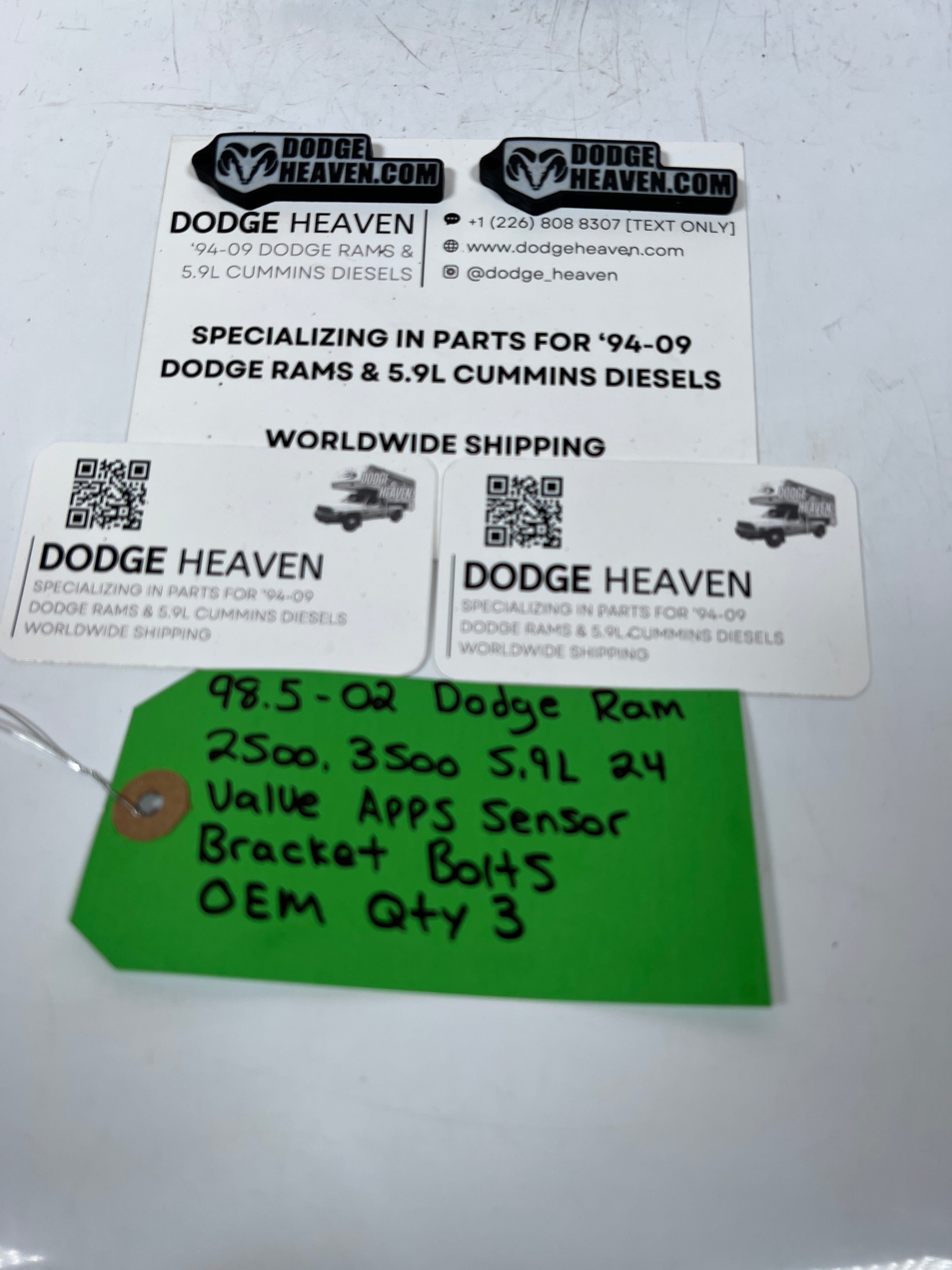 1998.5-2002 Dodge Ram 5.9L 24 Valve APPS Sensor Bracket Bolts QTY 3