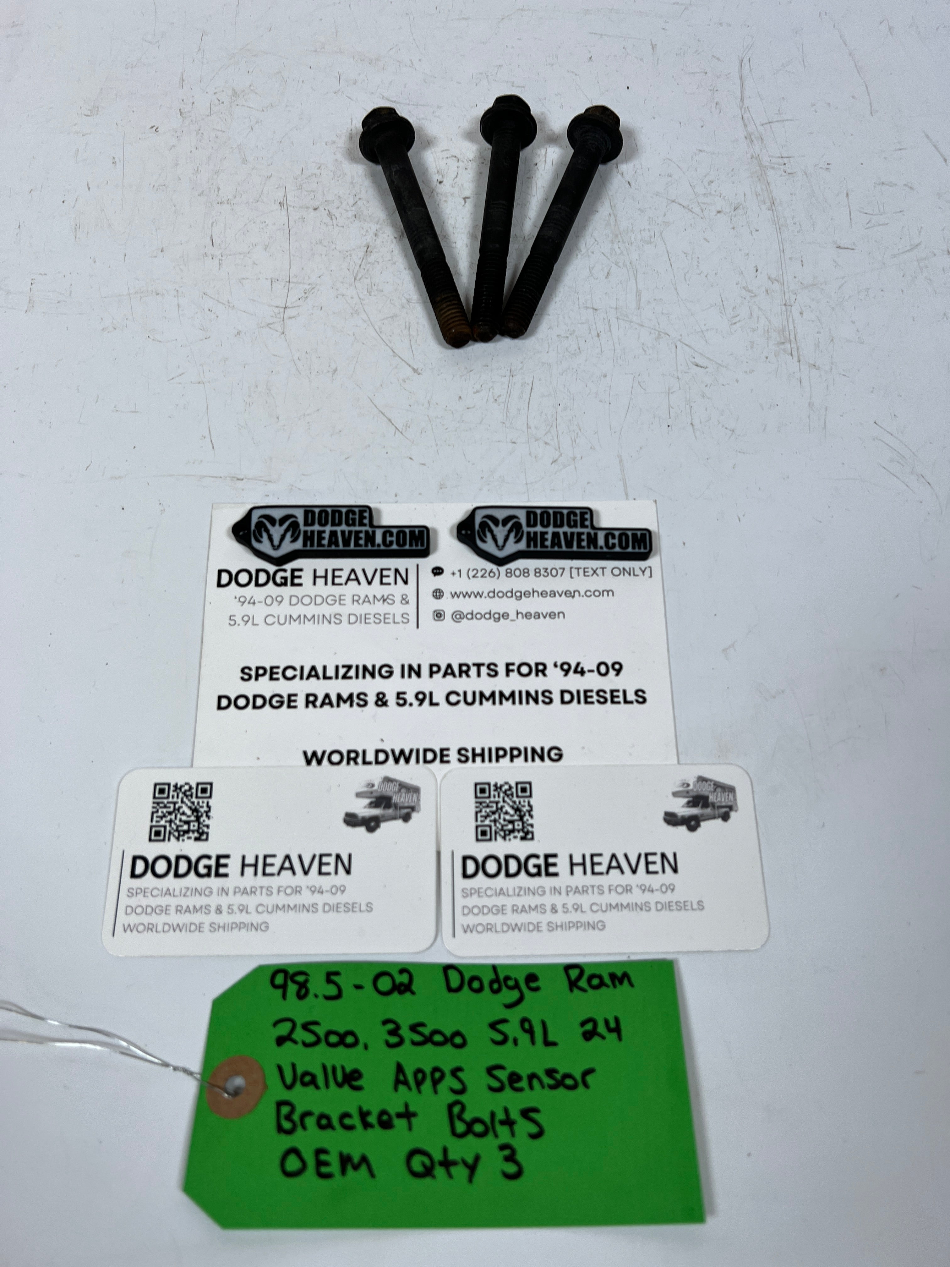 1998.5-2002 Dodge Ram 5.9L 24 Valve APPS Sensor Bracket Bolts QTY 3