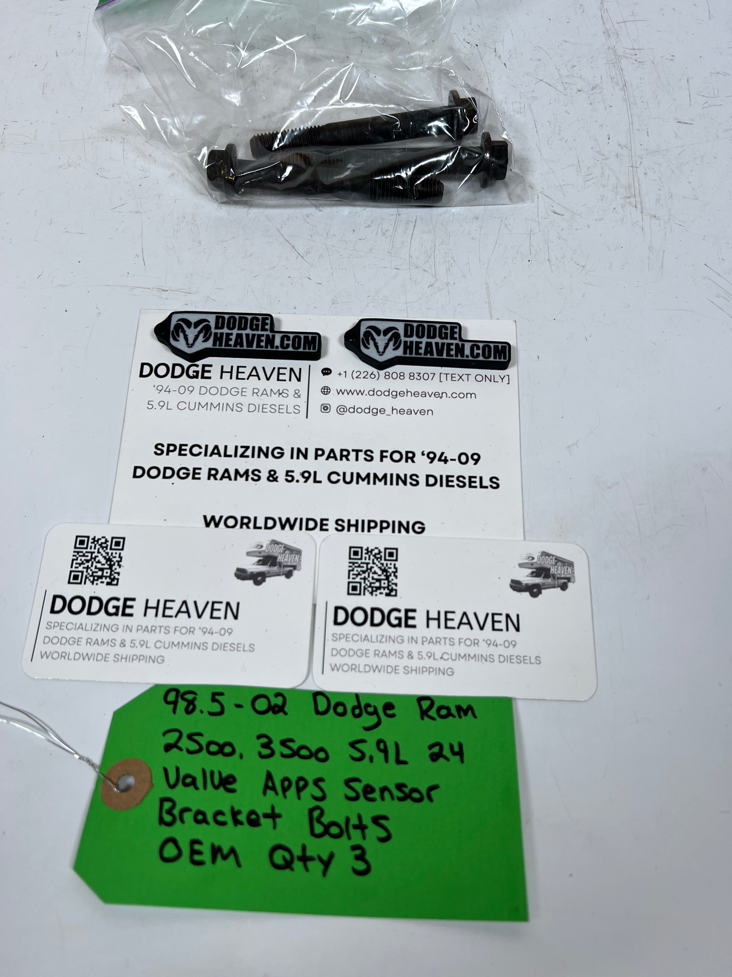 1998.5-2002 Dodge Ram 5.9L 24 Valve APPS Sensor Bracket Bolts QTY 3