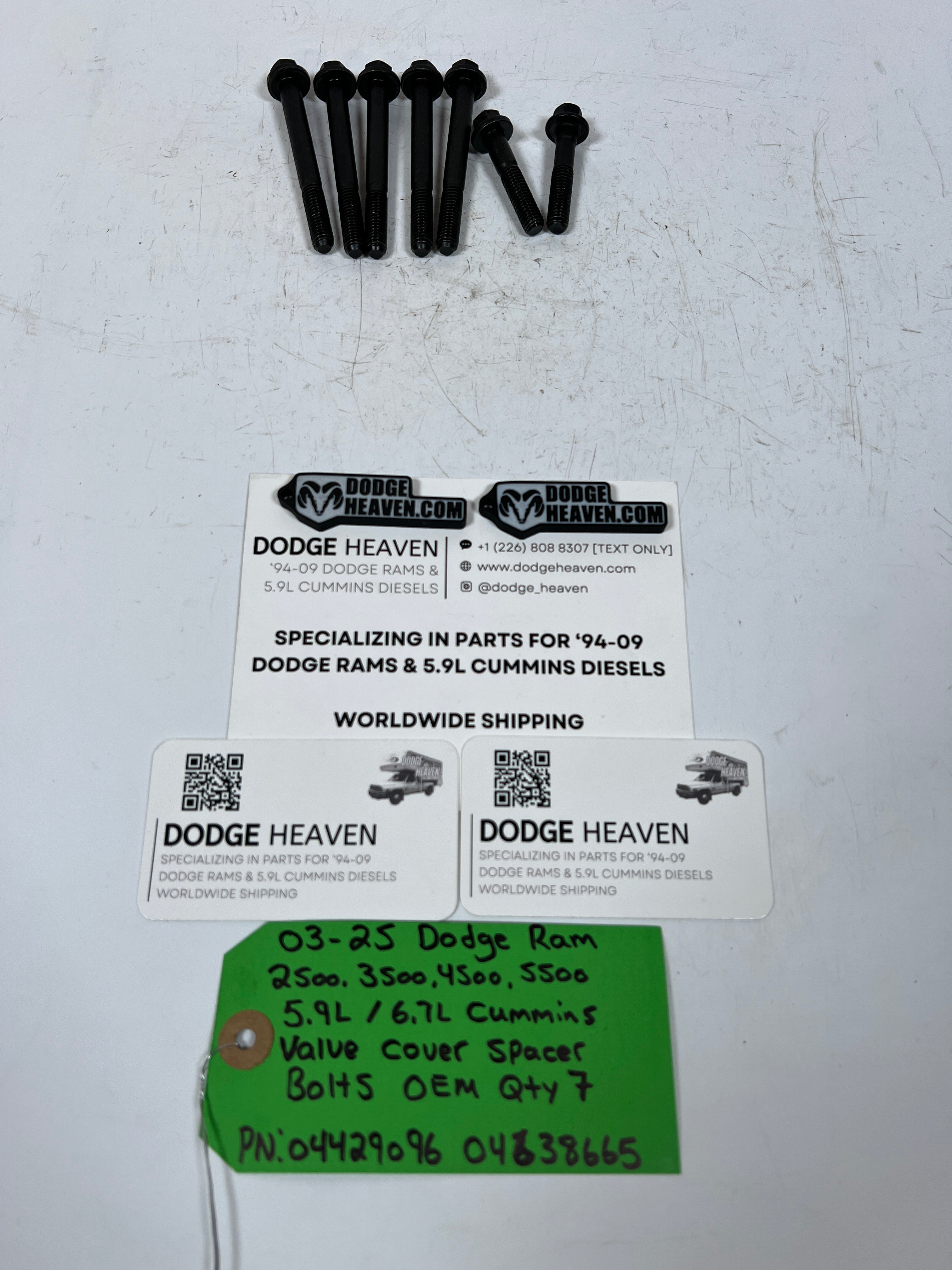 2003-2025 Dodge Ram 5.9L 6.7L Cummins Valve Cover Spacer Bolts QTY 7