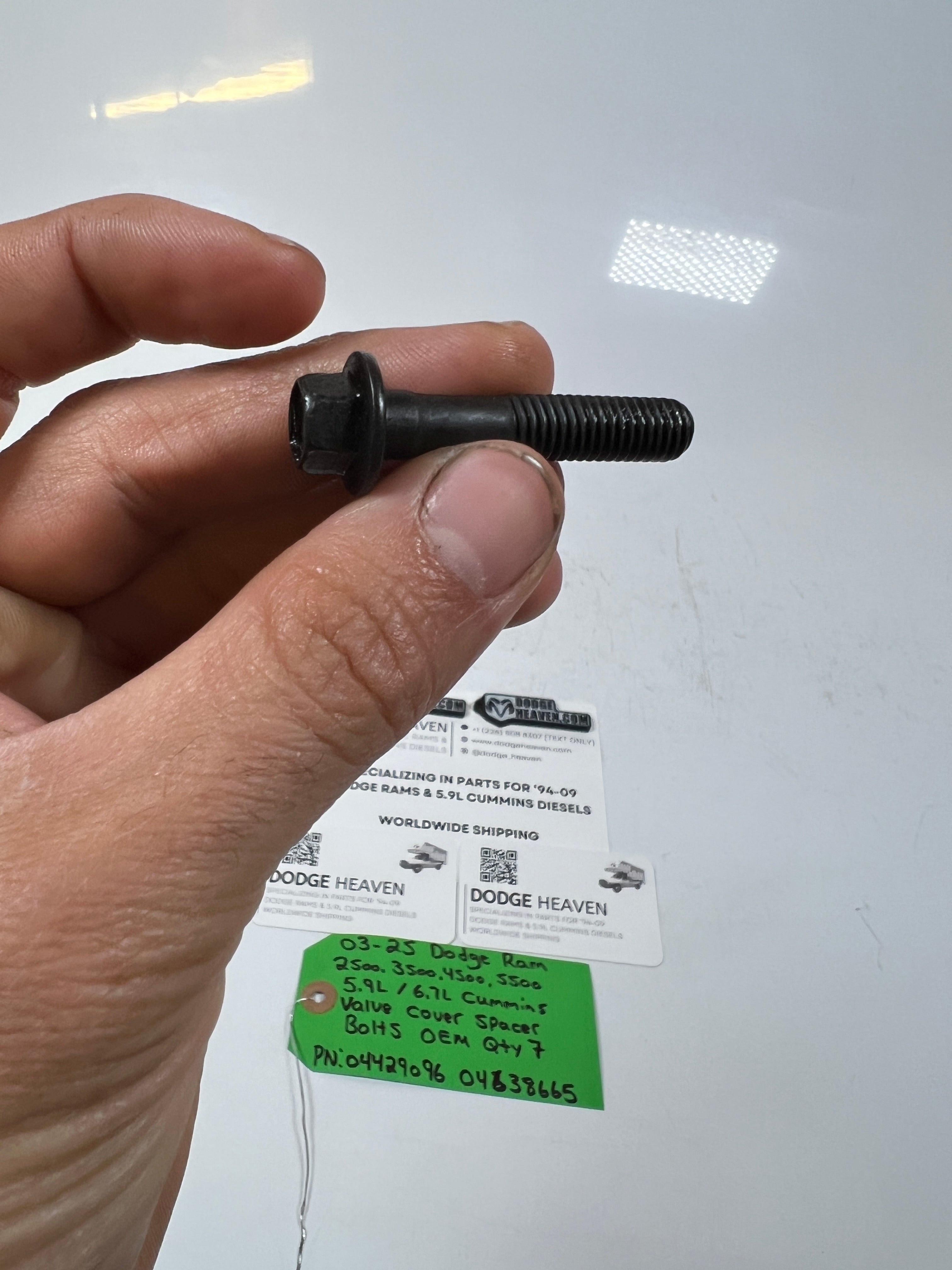 2003-2025 Dodge Ram 5.9L 6.7L Cummins Valve Cover Spacer Bolts QTY 7