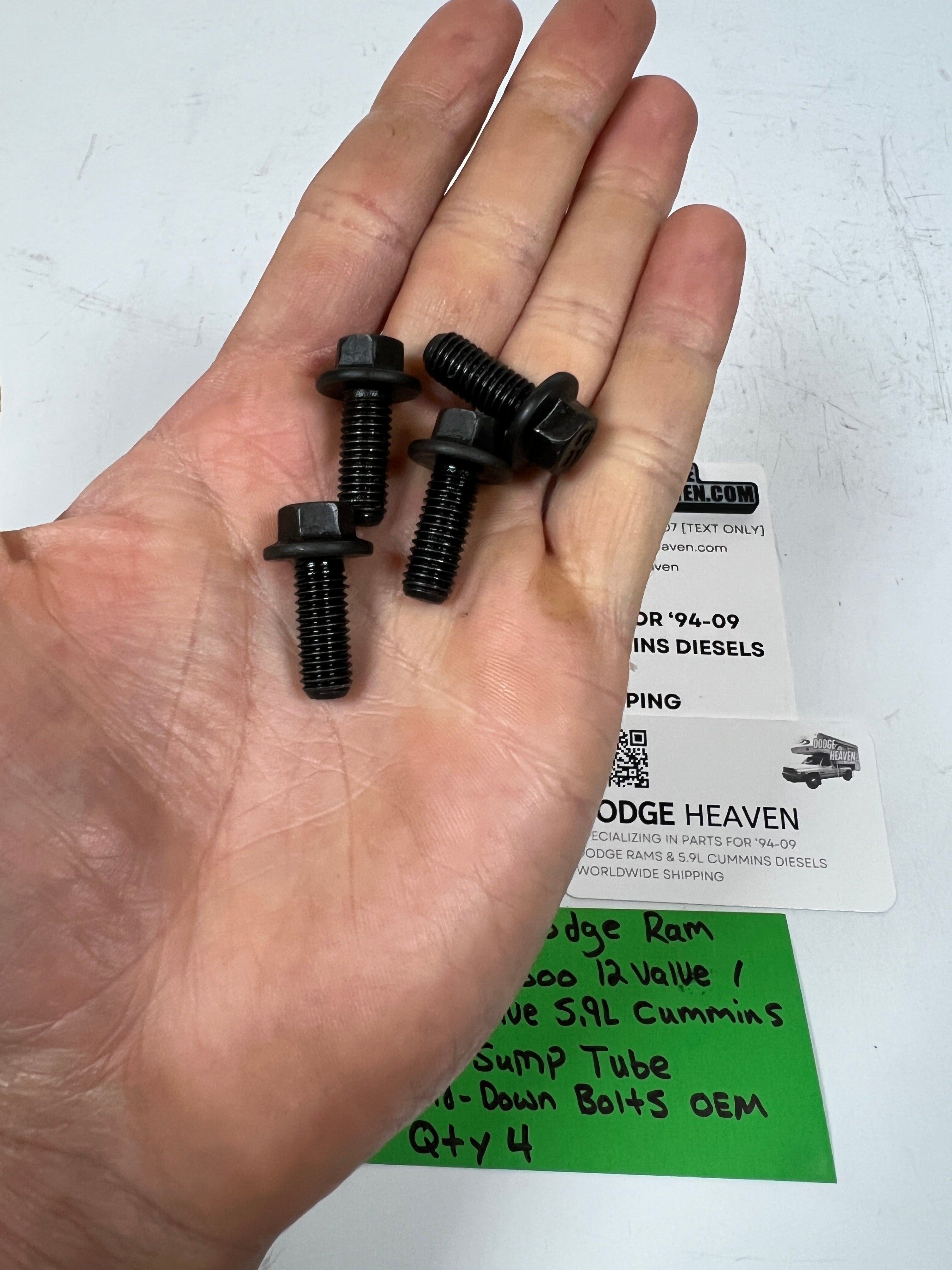 1994-2002 Dodge Ram 12V 24V 5.9L Cummins Oil Sump Tube Hold Down Bolts QTY 4