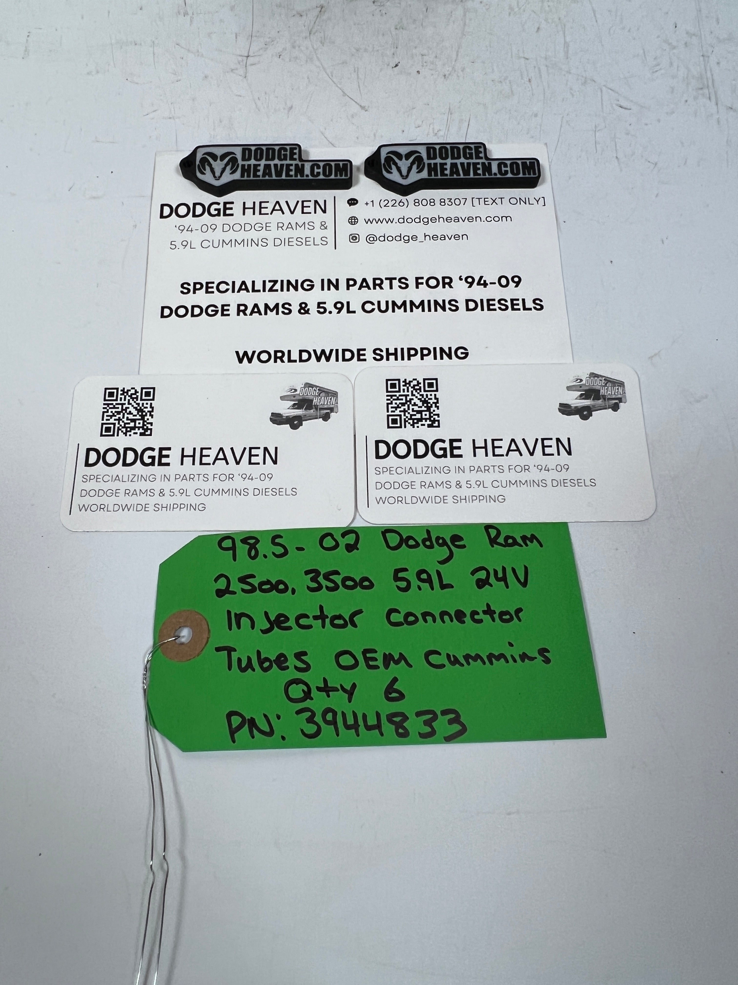 1998.5-2002 Dodge Ram 5.9L Cummins 24V Injector Connector Tubes QTY6