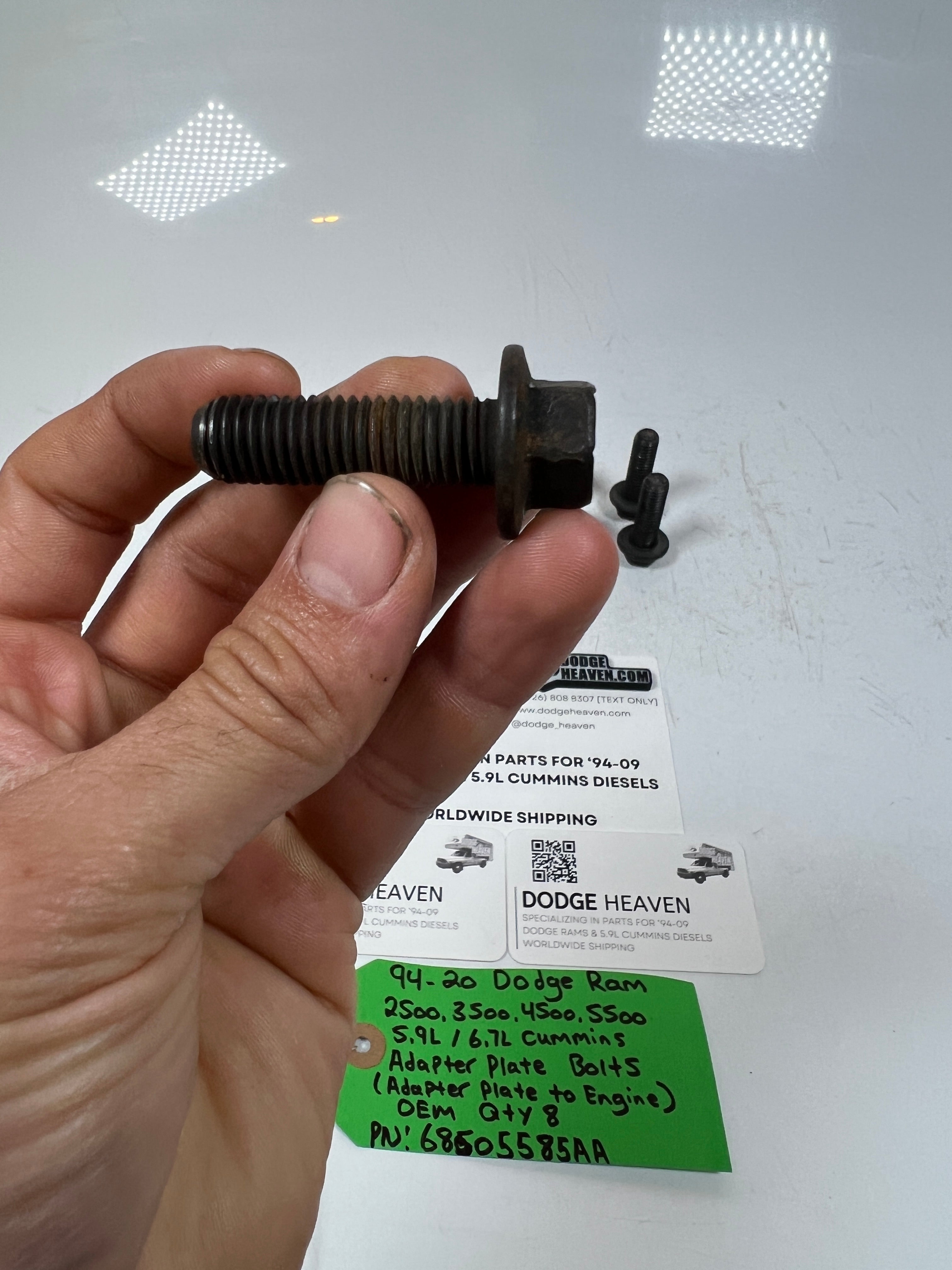 1994-2020 Dodge Ram 5.9L 6.7L Cummins Adapter Plate to Engine Bolts QTY 8