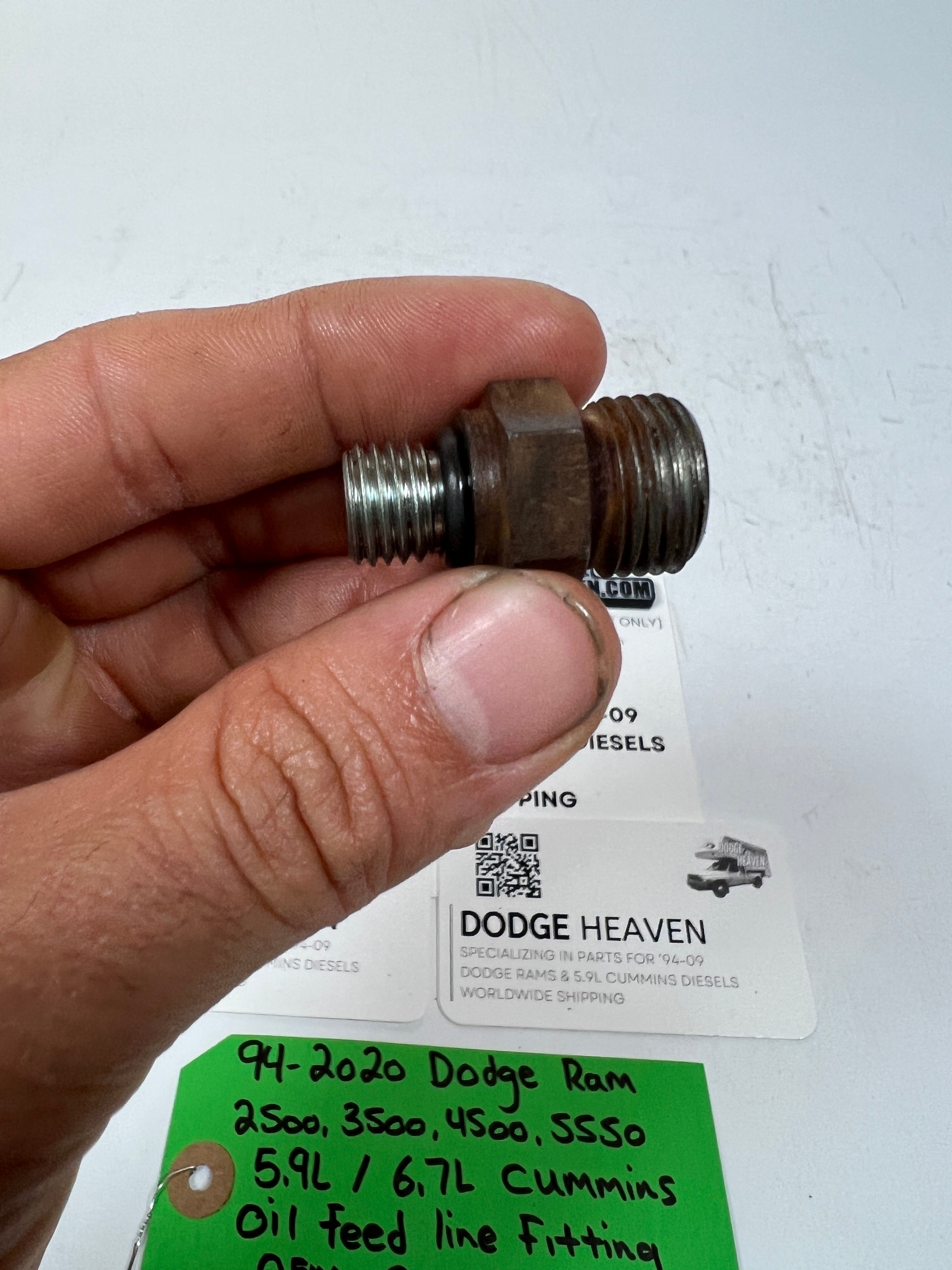1994-2020 Dodge Ram 5.9L / 6.7L Cummins Turbo Oil Feed Line Fitting
