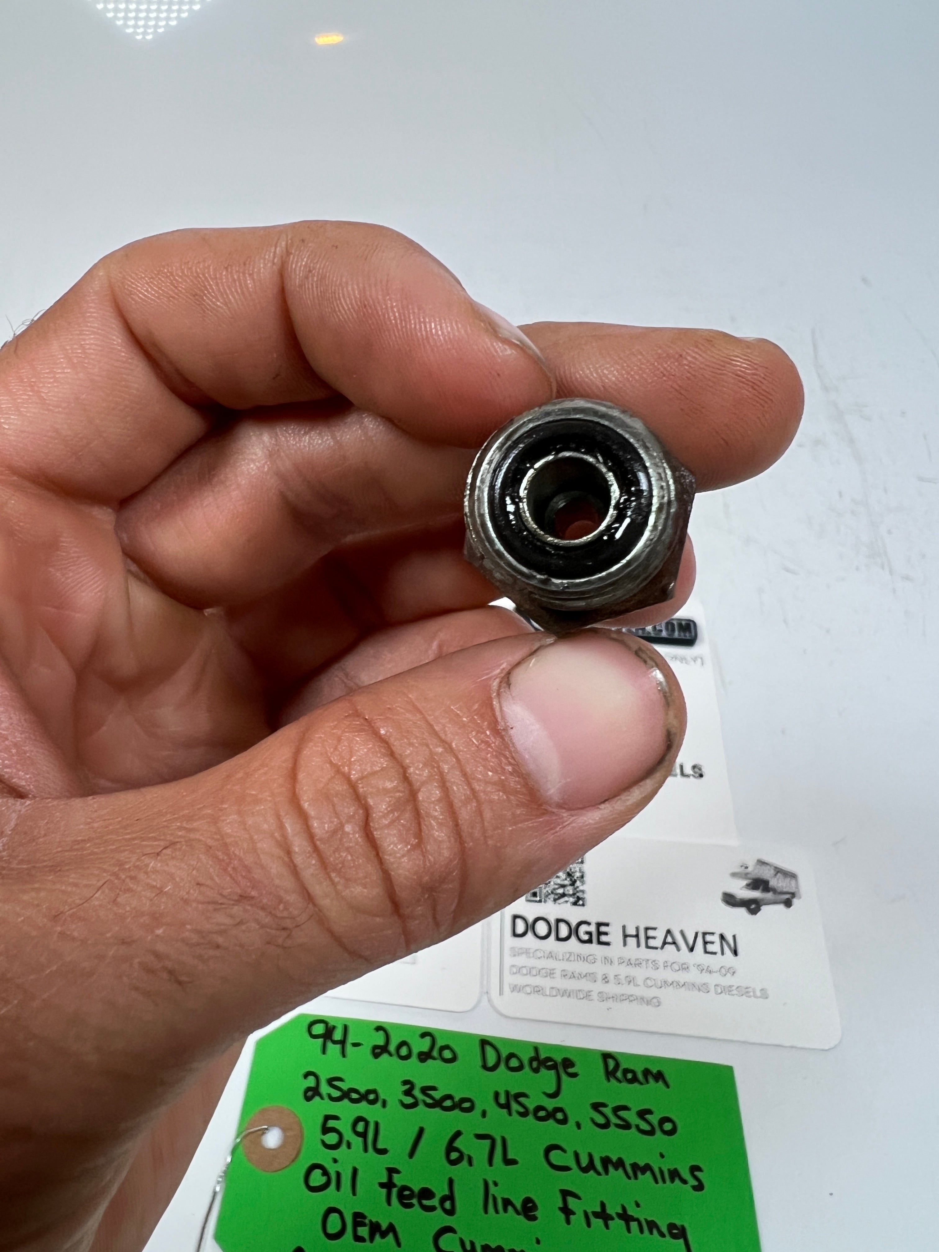 1994-2020 Dodge Ram 5.9L / 6.7L Cummins Turbo Oil Feed Line Fitting